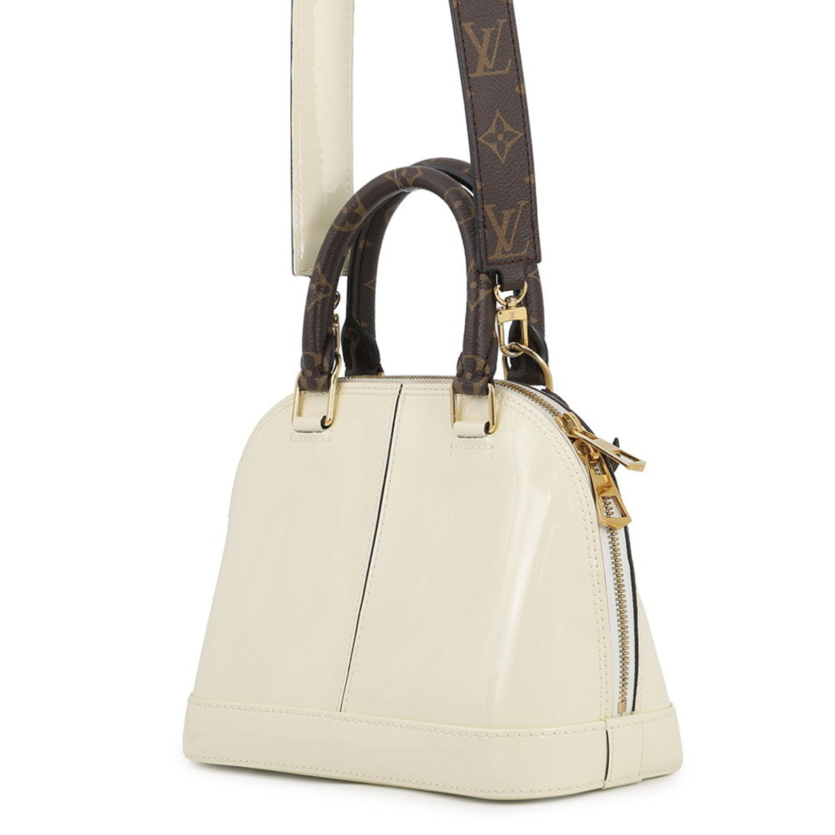 Louis Vuitton Blanc White Monogram Vernis Monogram Handbag Shoulder Bag (Pre-Owned)