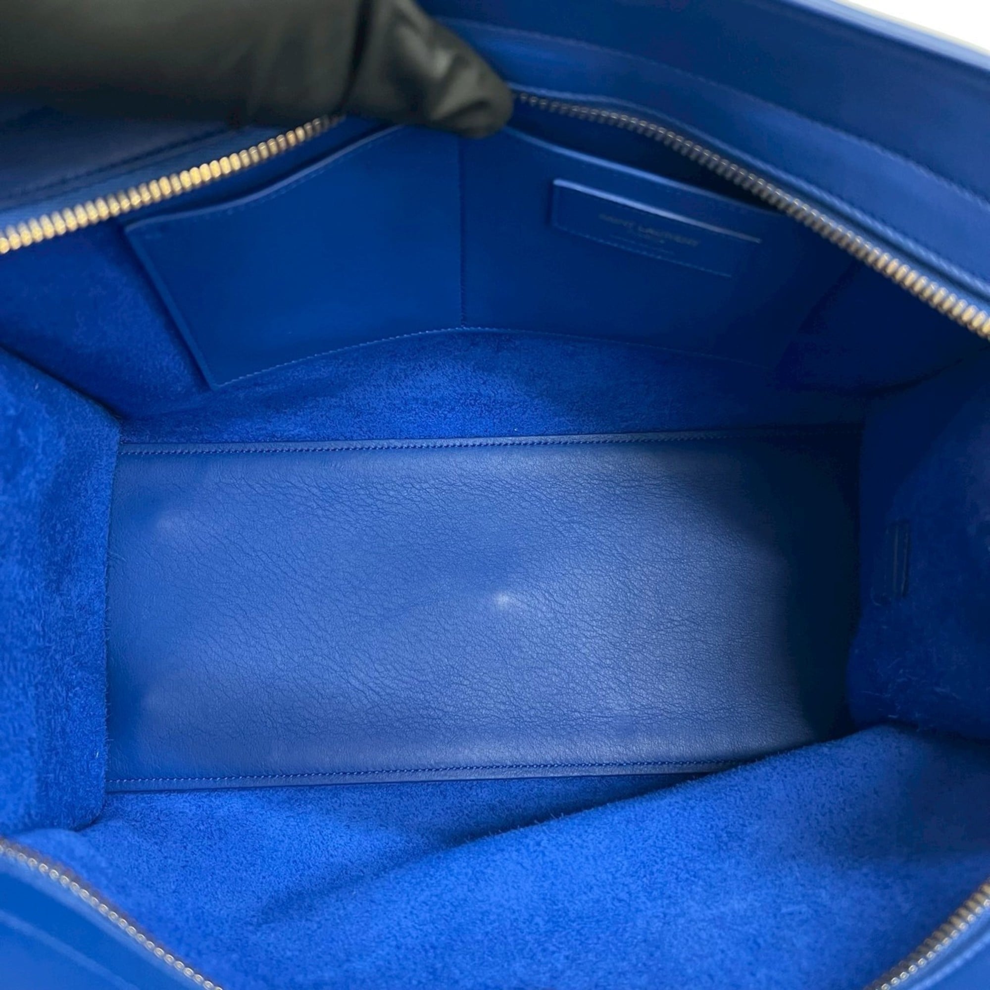Yves Saint Laurent Blue Leather Handbag Shoulder Bag (Pre-Owned)