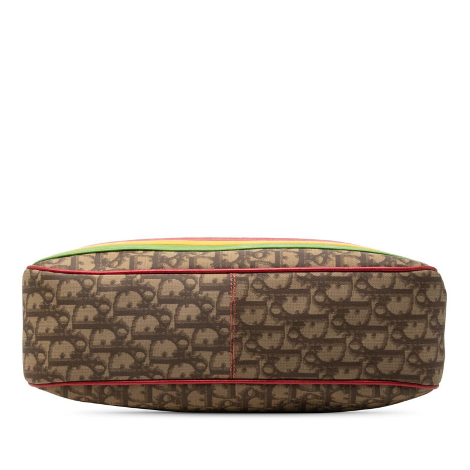 Christian Dior Beige Multi-Color Pvc Leather Shoulder Bag (Pre-Owned)
