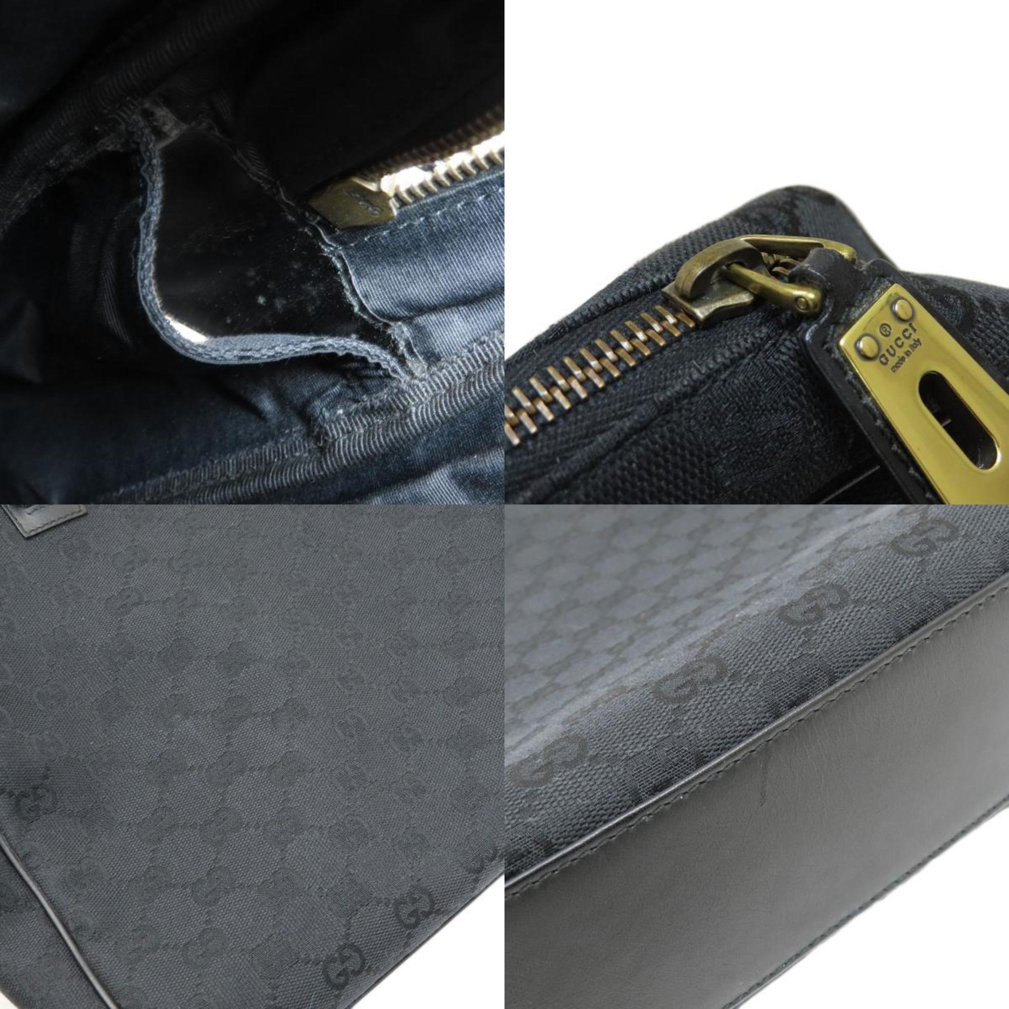 Gucci Black Canvas Tote Bag (Pre-Owned)