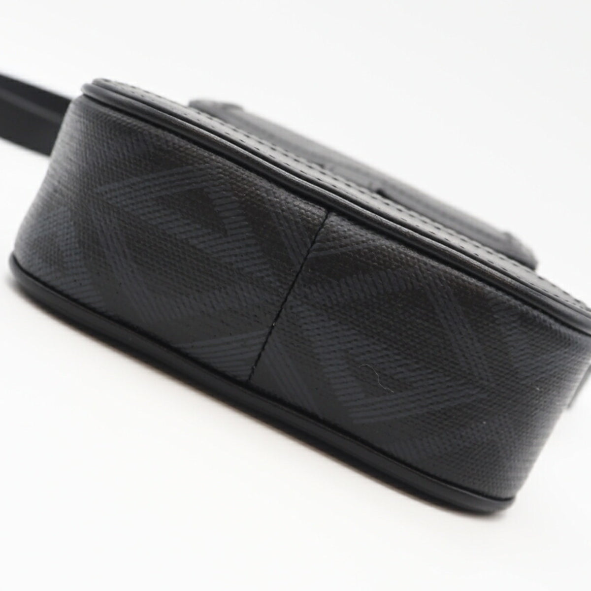 Christian Dior Black Gray Coated Canvas Shoulder Bag (Pre-Owned)