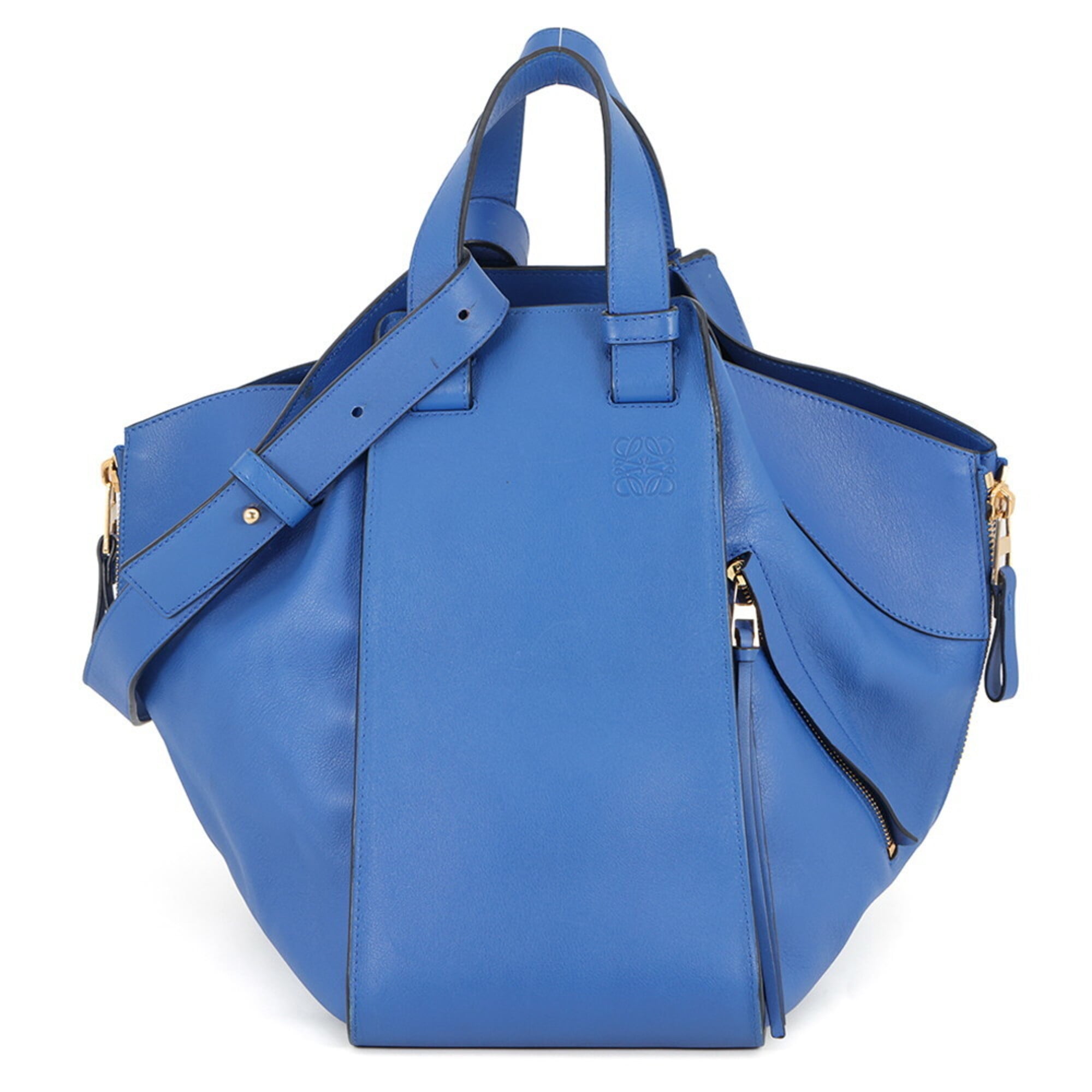 Loewe Blue Leather Handbag Shoulder Bag (Pre-Owned)