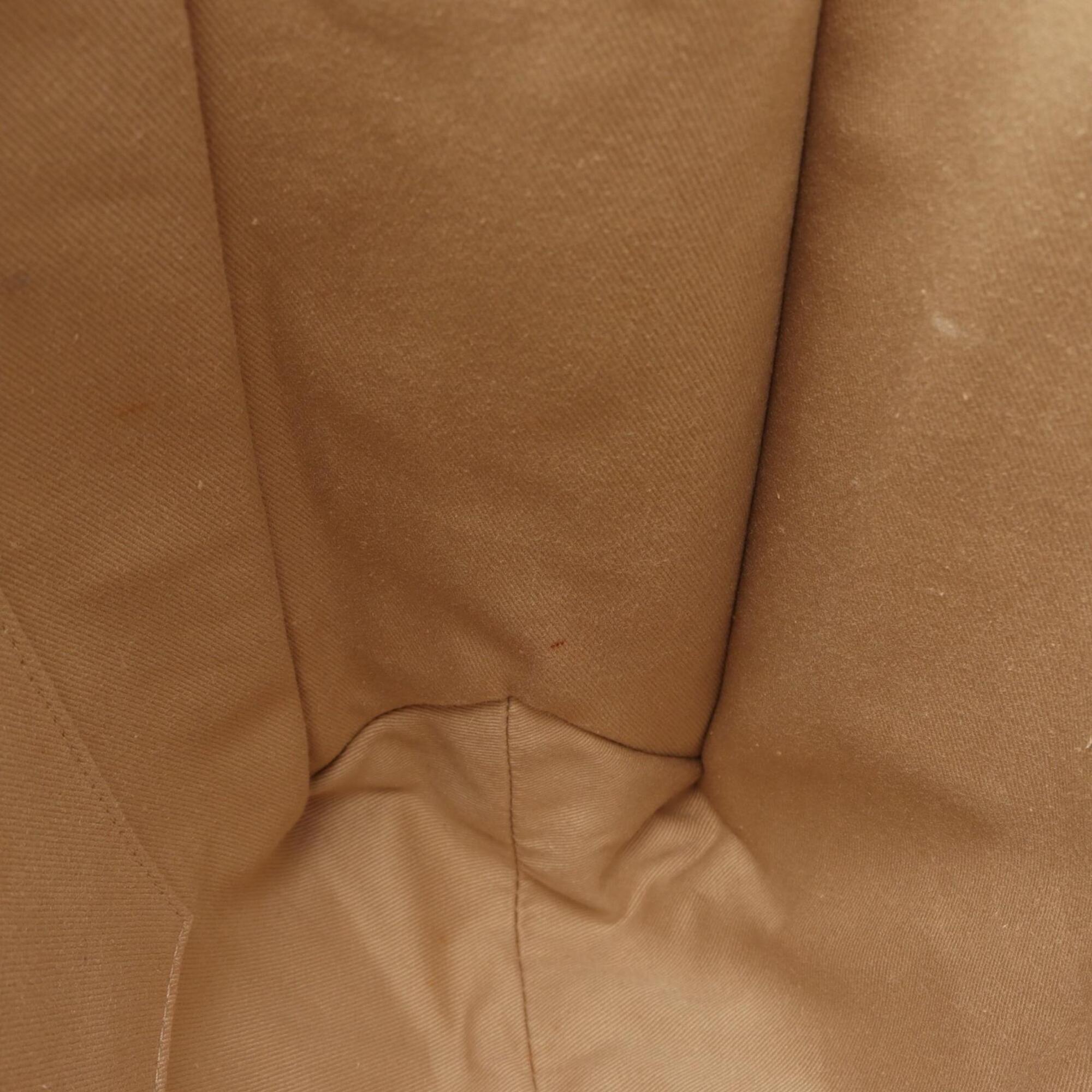 Chloé Beige Brown Canvas Leather Handbag Tote Bag (Pre-Owned)