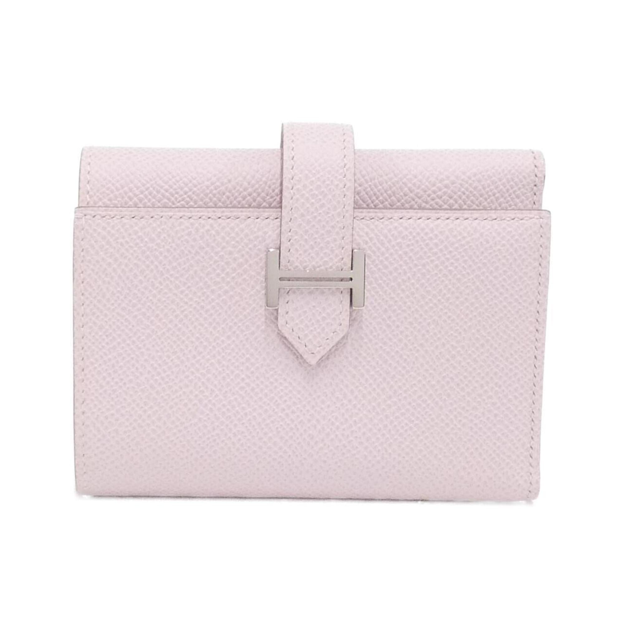 Hermes Pink Epsom Leather Wallet (Tri-Fold) (Pre-Owned)