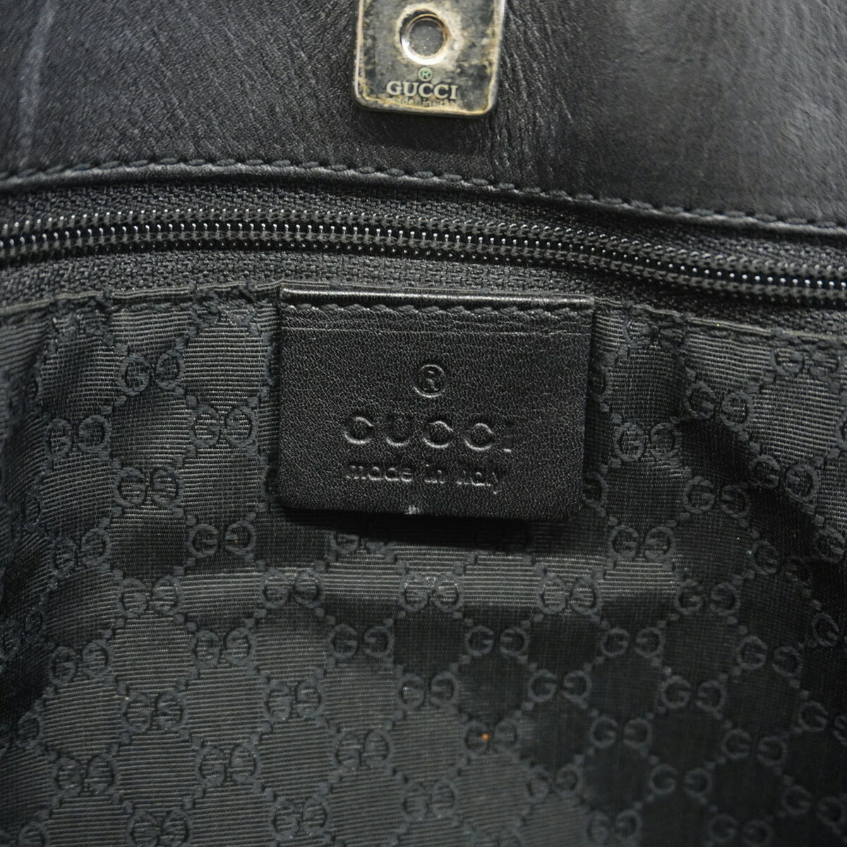 Gucci Black Leather Tote Bag (Pre-Owned)