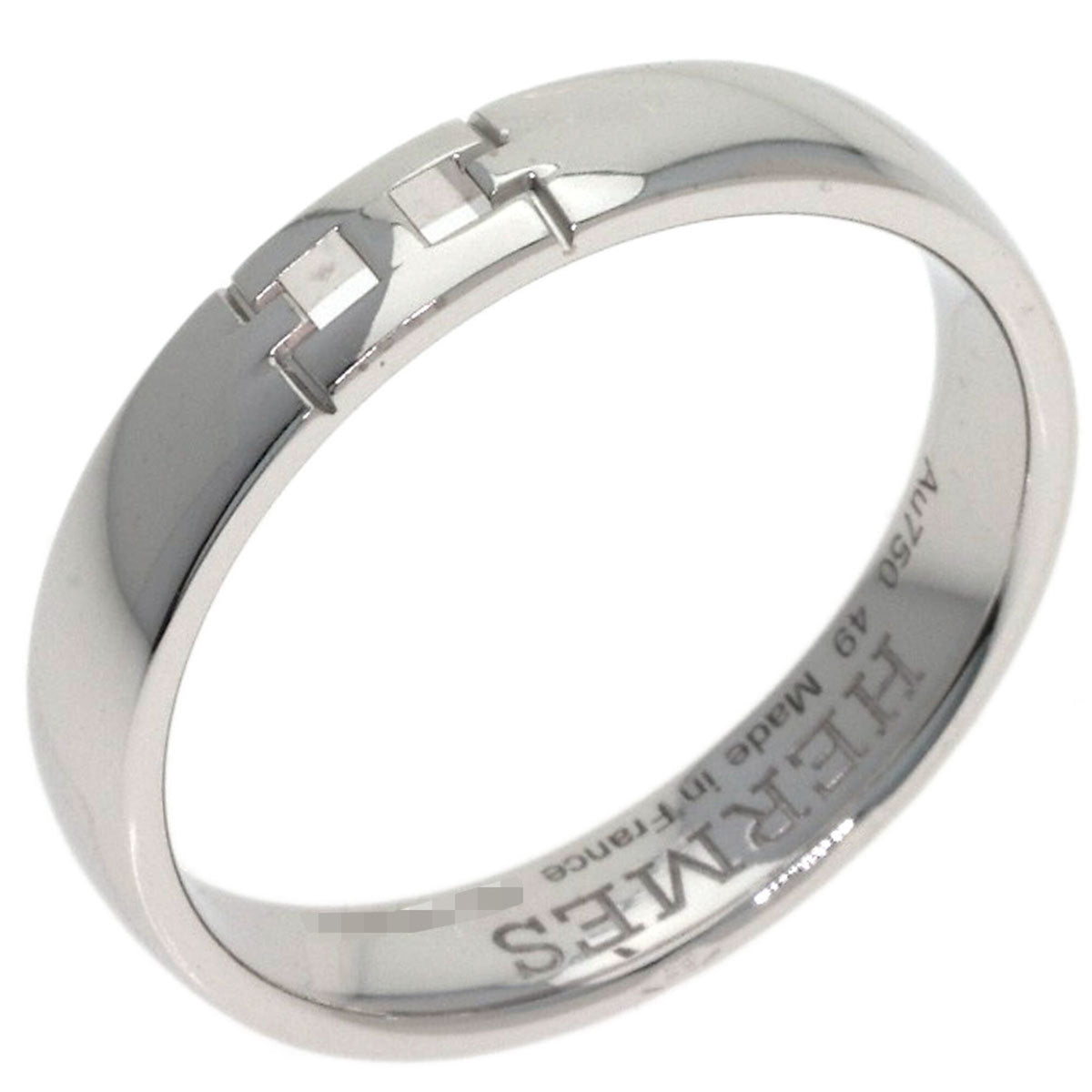 Hermes White Gold (18K) Band Ring (Pre-Owned)
