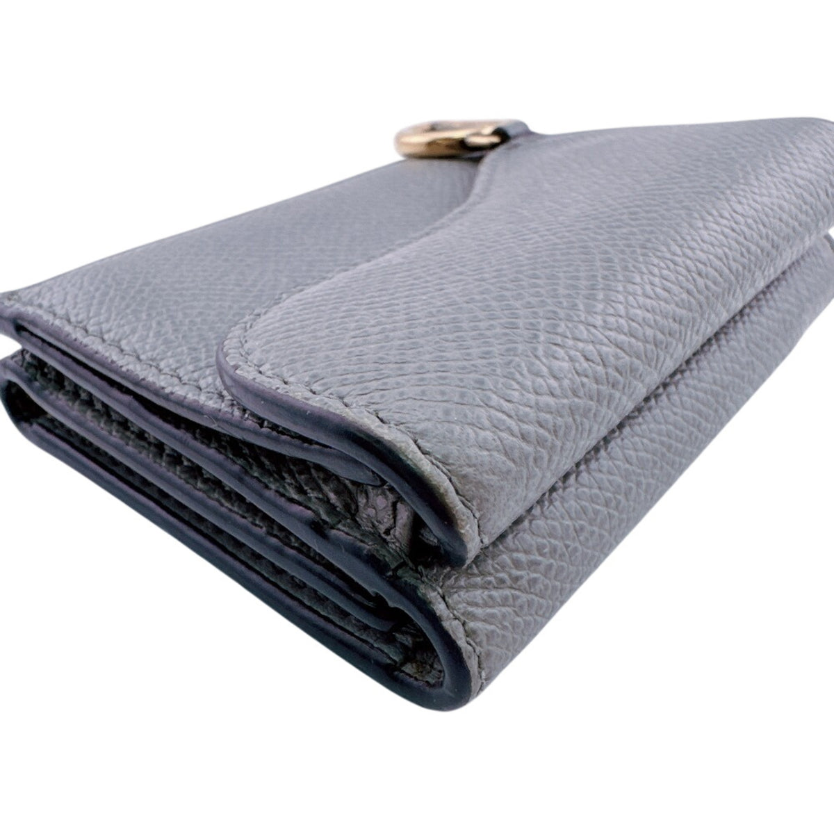 Christian Dior Gray Leather Wallet (Tri-Fold) (Pre-Owned)