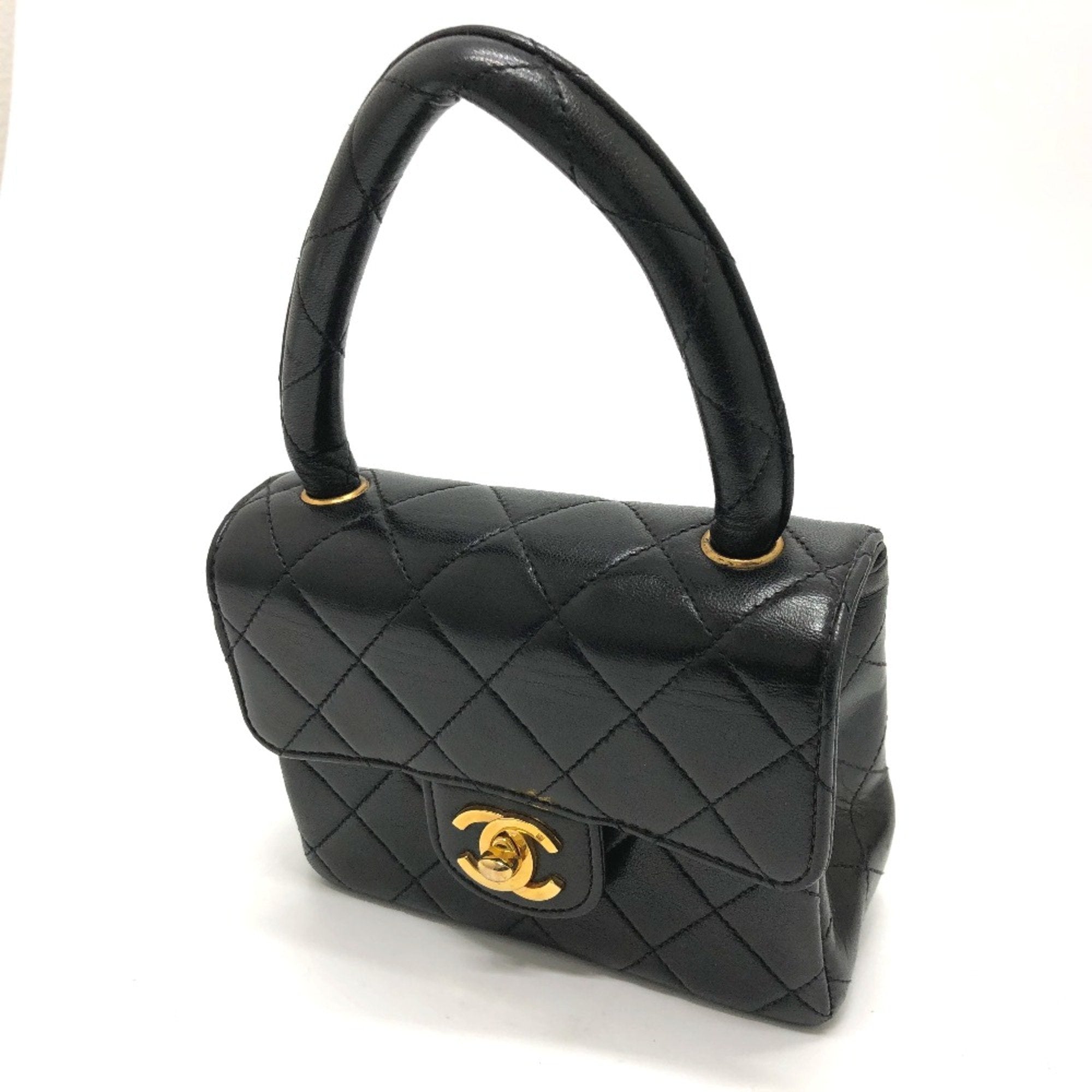 Chanel Black Leather Handbag (Pre-Owned)