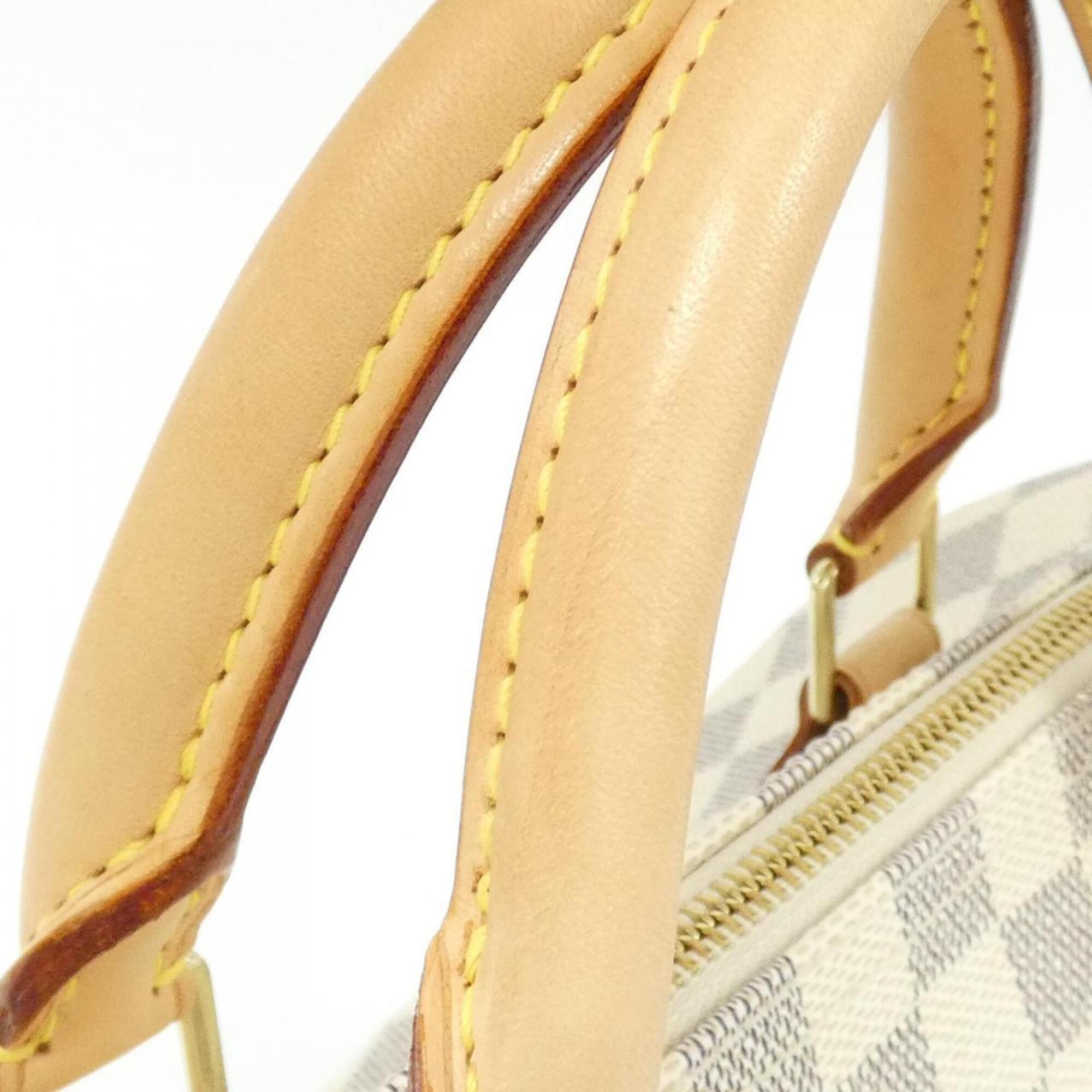 Louis Vuitton Azur White Coated Canvas Boston Bag (Pre-Owned)