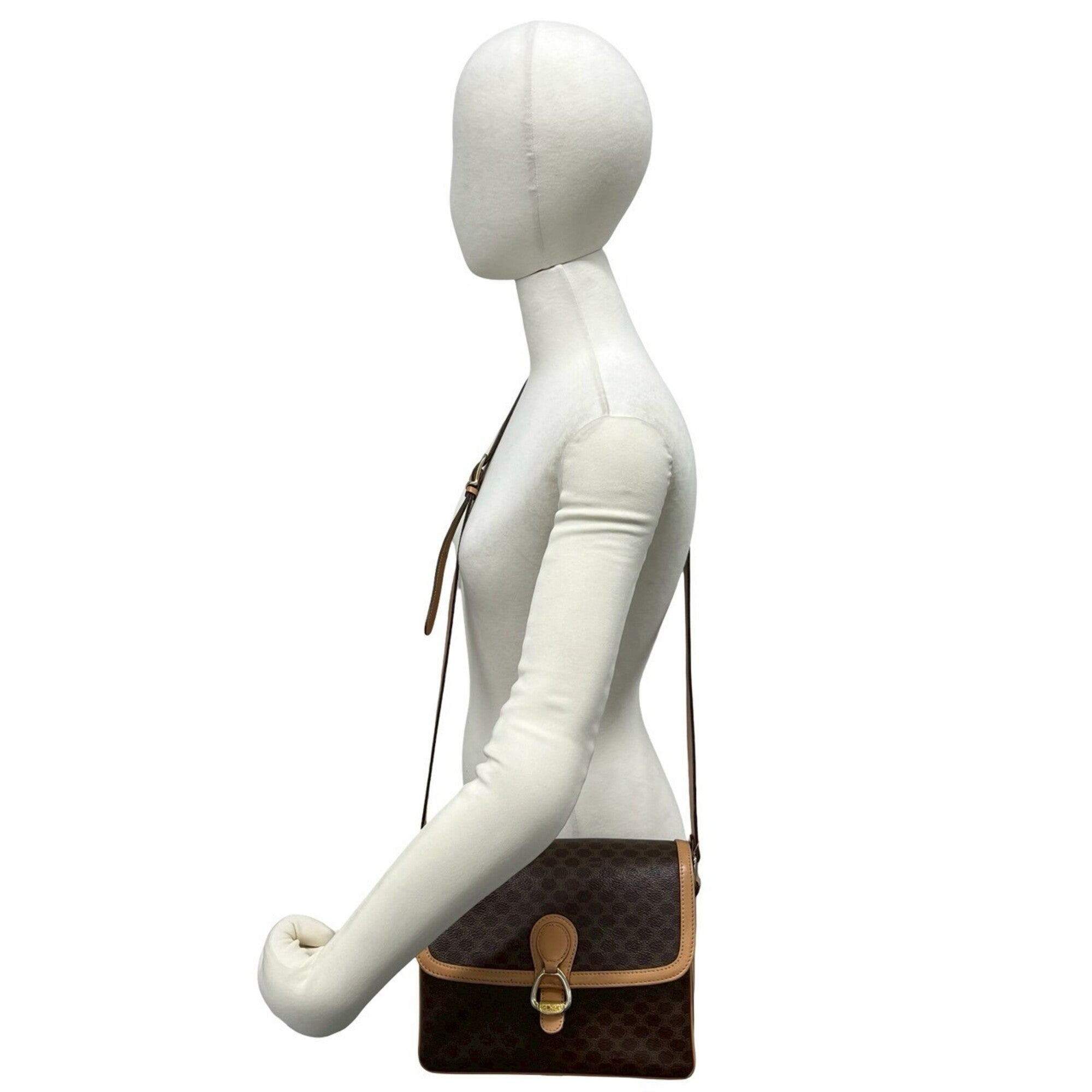 Celine Brown Leather Pvc Shoulder Bag (Pre-Owned)