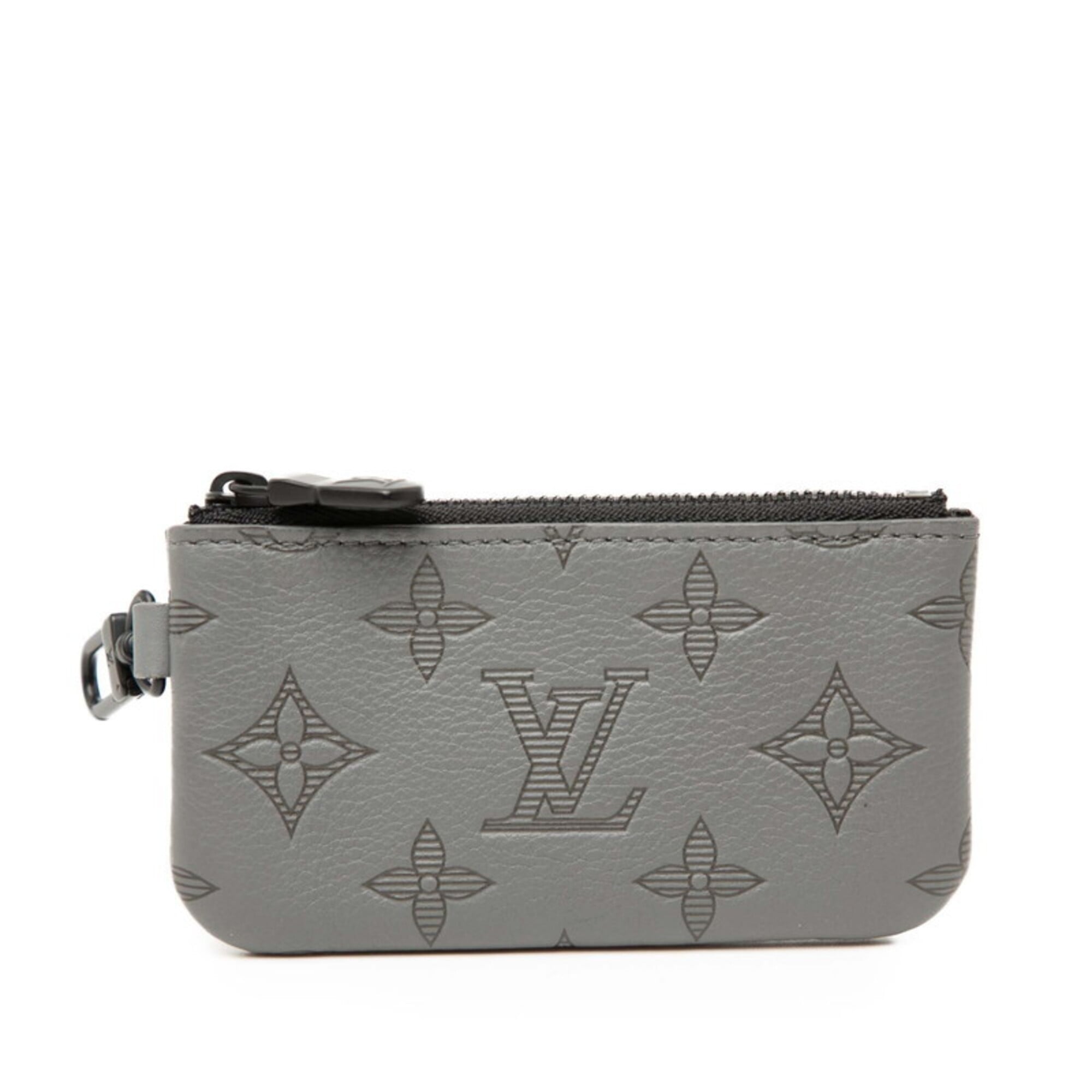 Louis Vuitton Gray Monogram Leather Handbag Pouch (Pre-Owned)