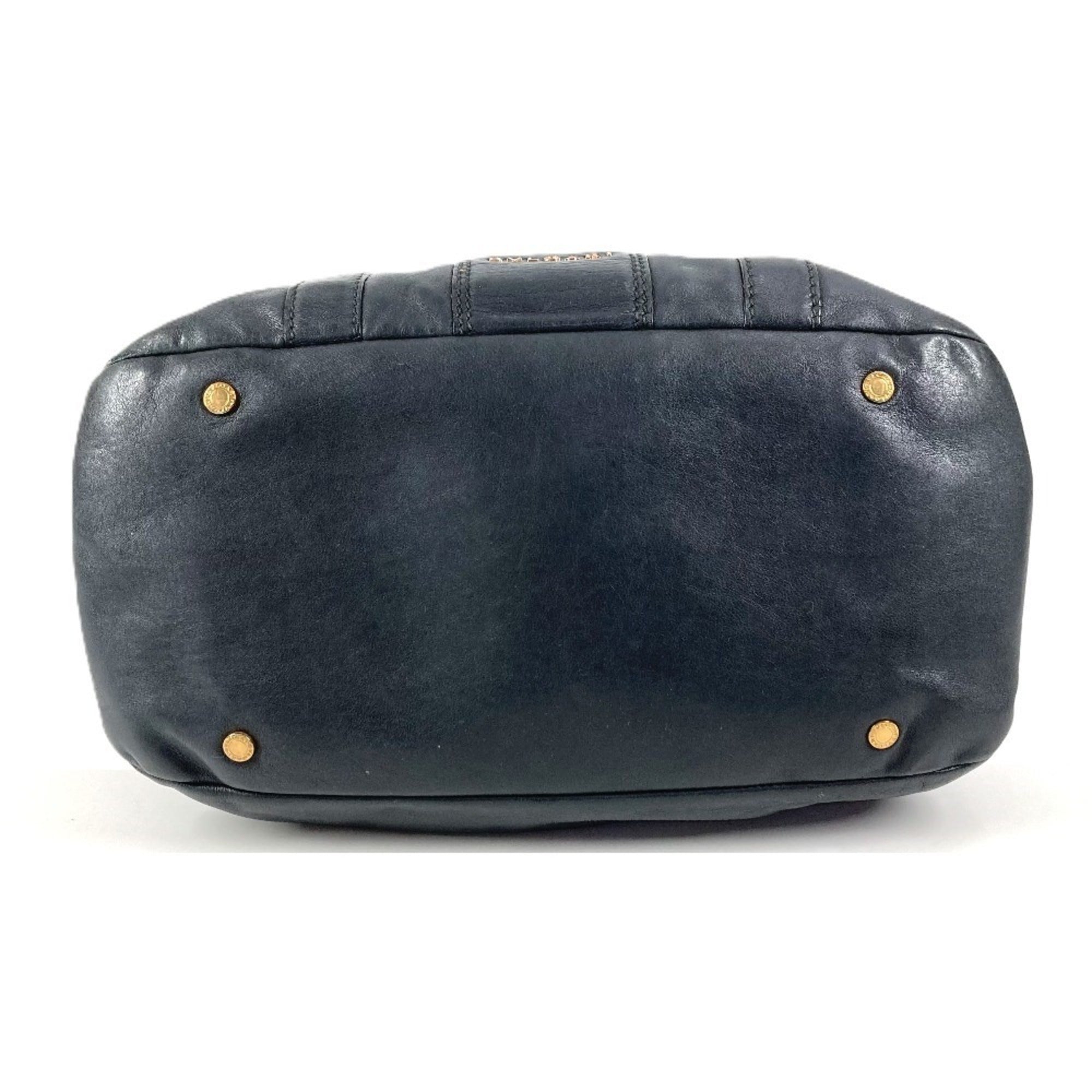 Bvlgari B.Zero1 Navy Leather Shoulder Bag Tote Bag (Pre-Owned)