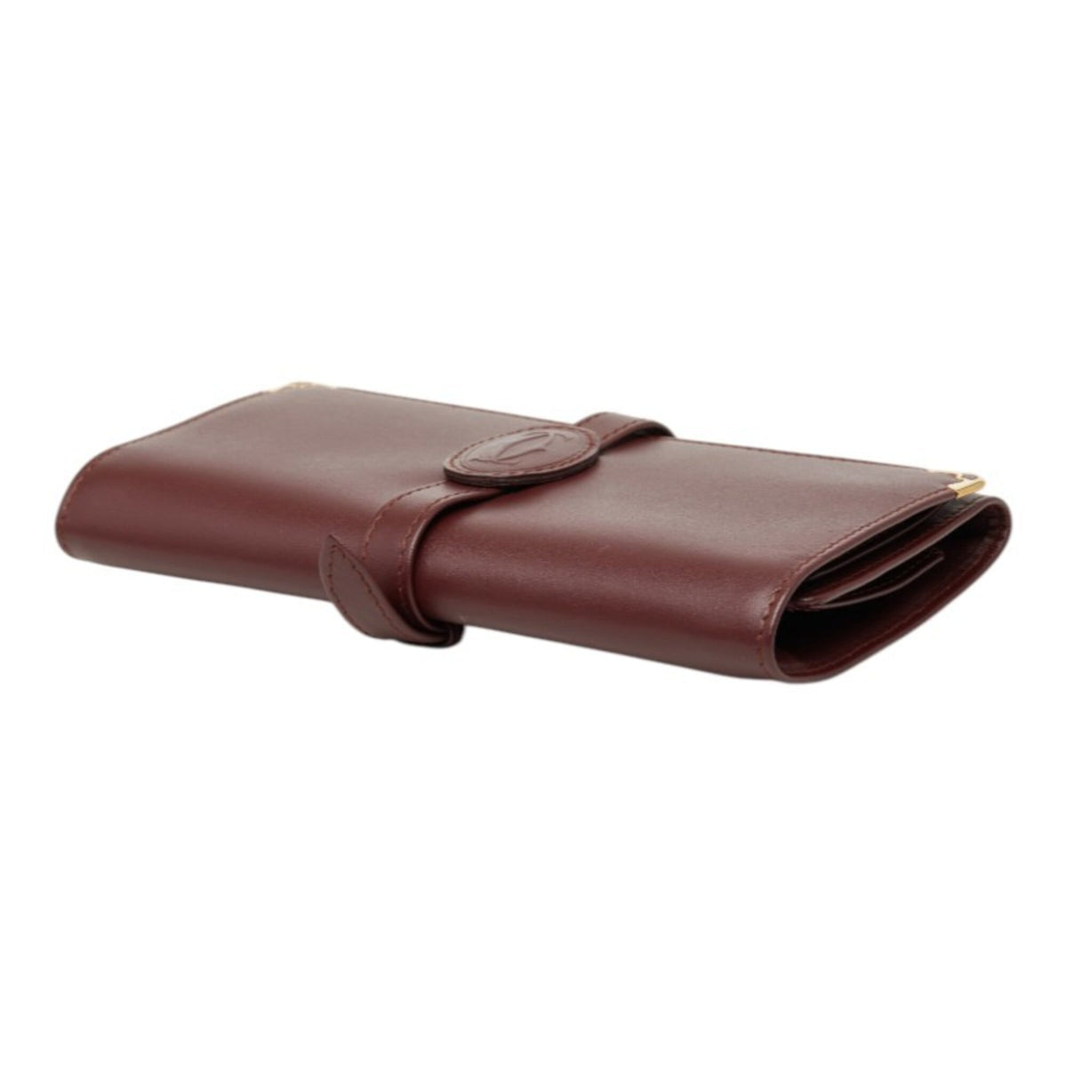 Cartier Wine Red Leather Pouch (Pre-Owned)