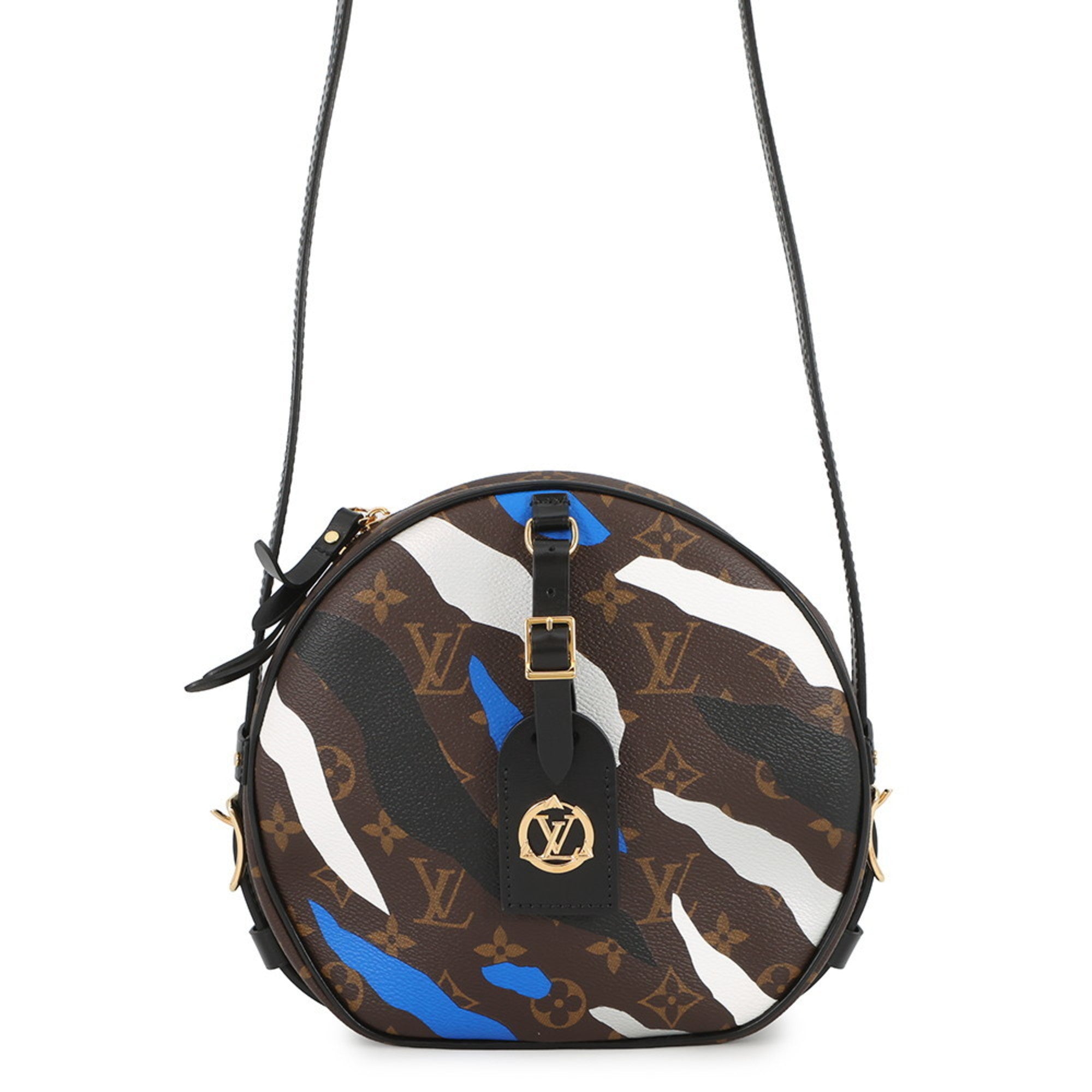 Louis Vuitton Monogram Black Blue Noir White Monogram Handbag Shoulder Bag (Pre-Owned)