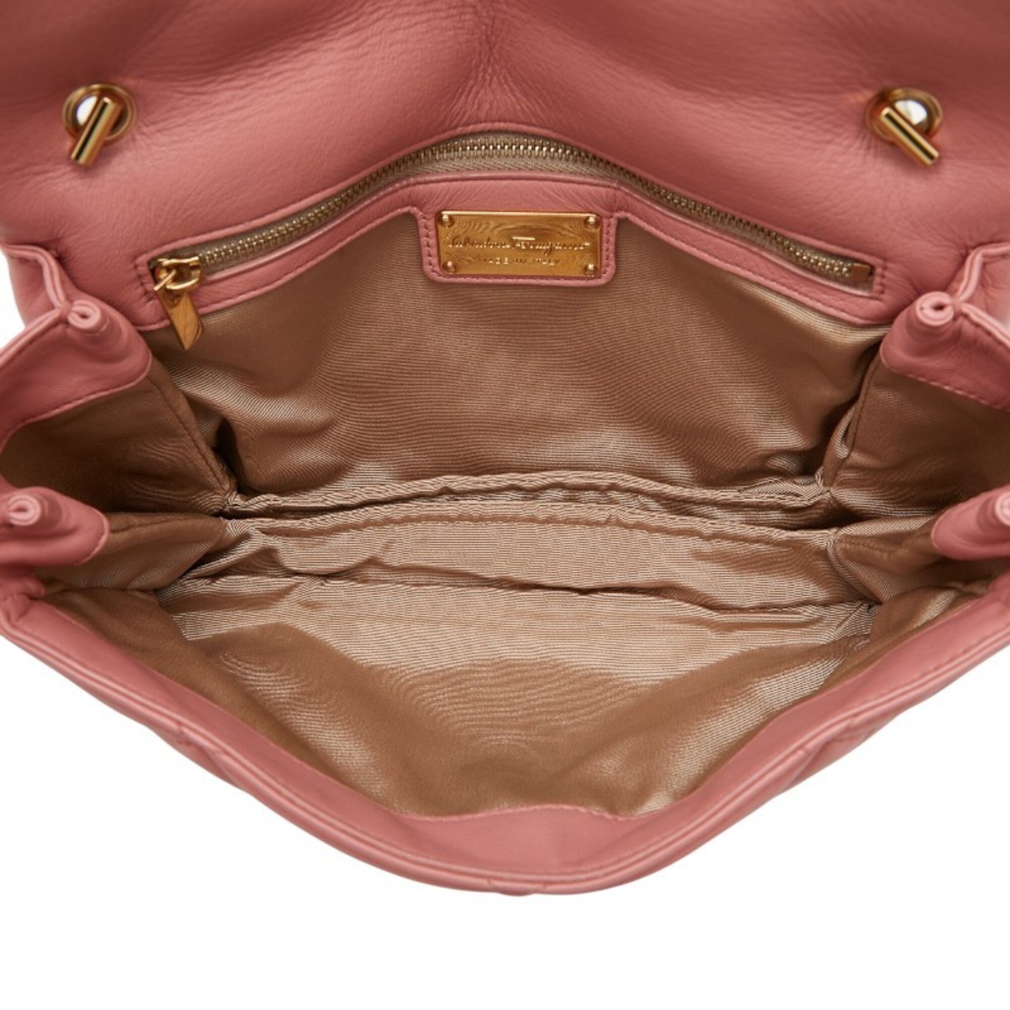 Salvatore Ferragamo Pink Leather Shoulder Bag (Pre-Owned)