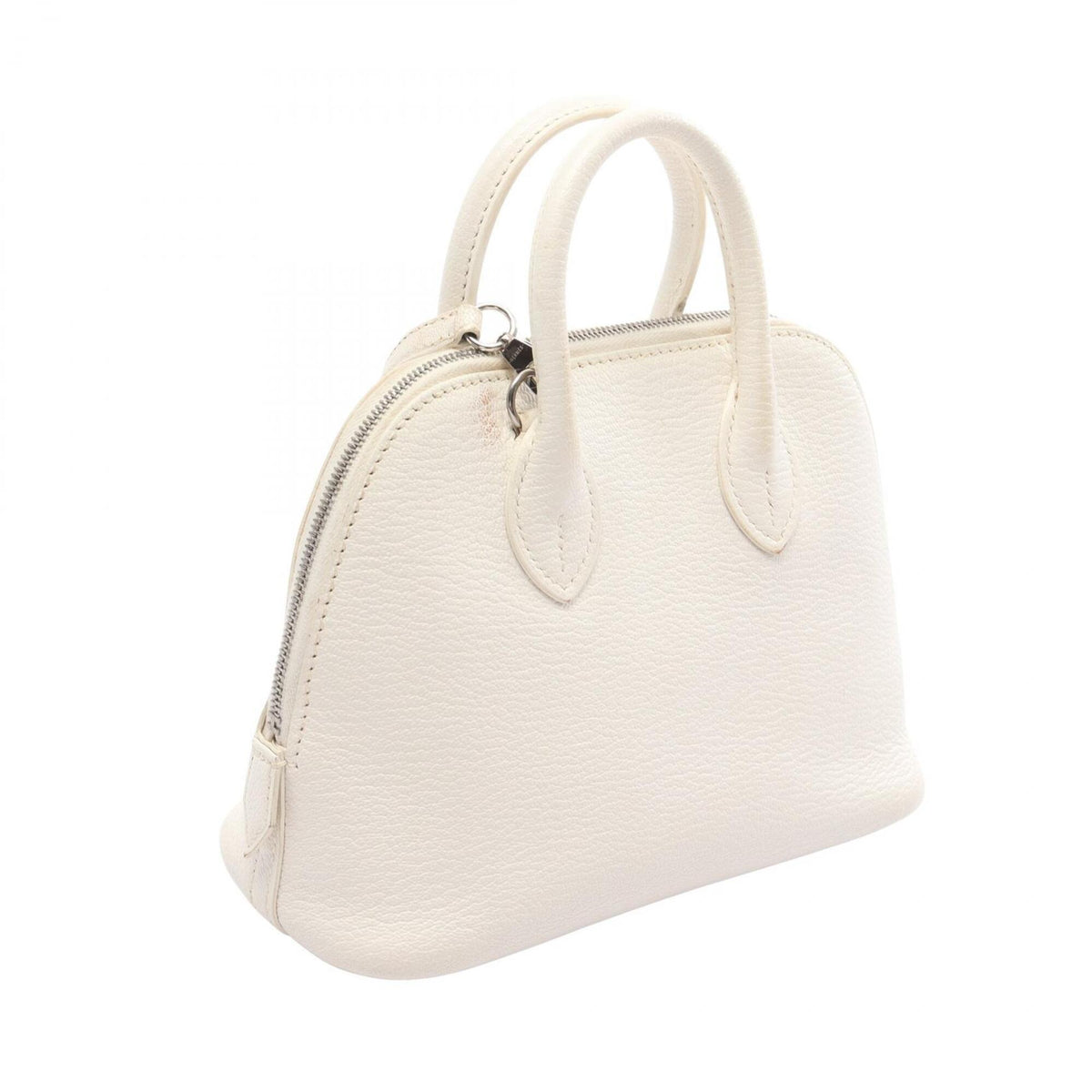 Hermes White Chevre Leather Handbag (Pre-Owned)