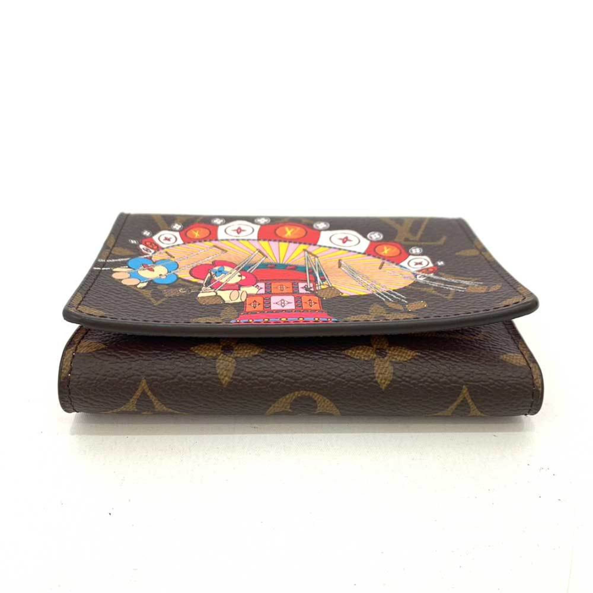 Louis Vuitton Monogram Brown Rose Ballerine Monogram Wallet (Tri-Fold) (Pre-Owned)