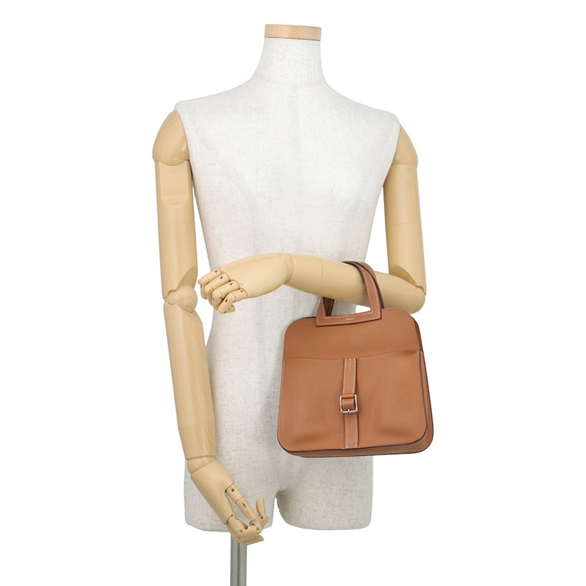 Hermes Kara Gold Swift Leather Handbag (Pre-Owned)