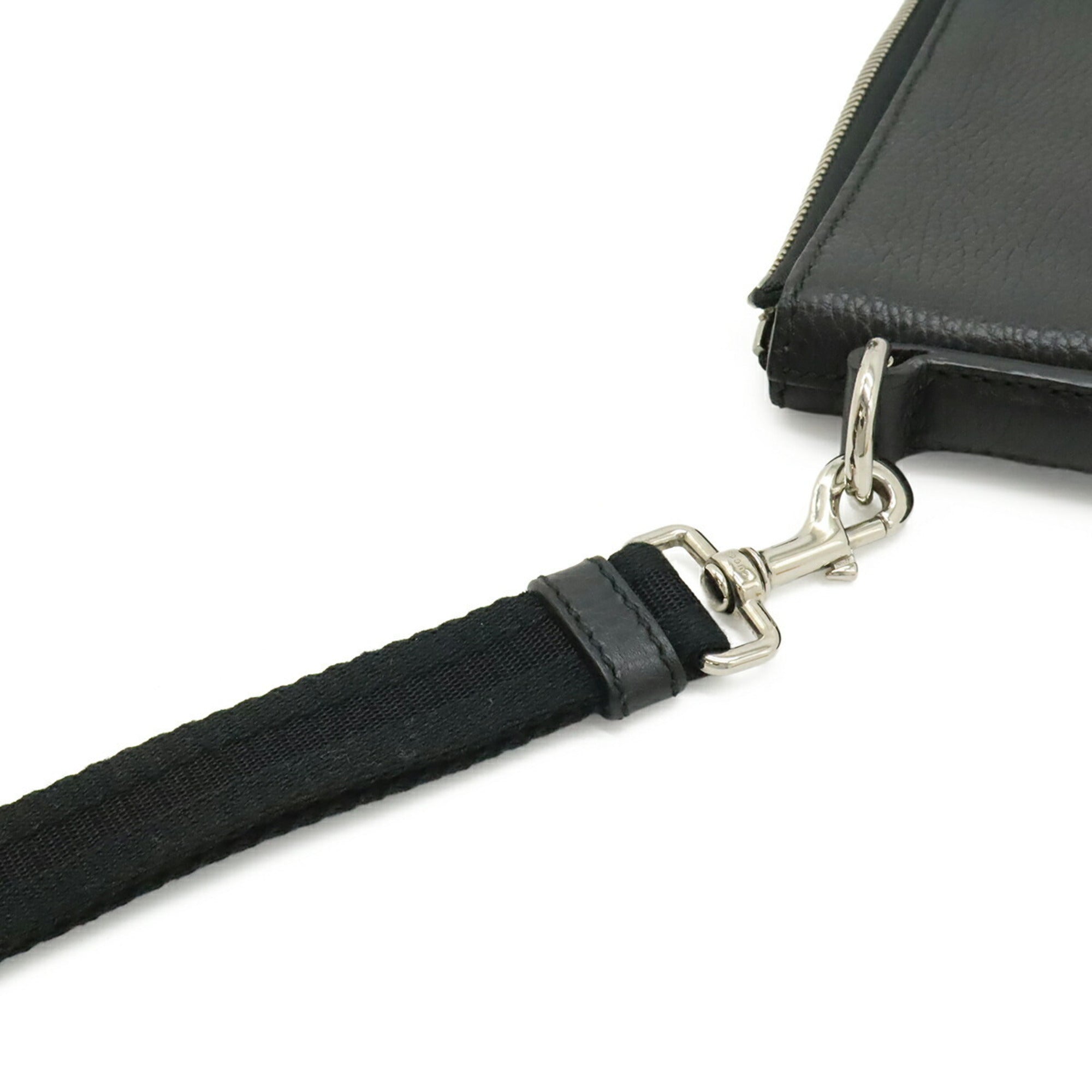 Gucci Black Leather Clutch Bag (Pre-Owned)