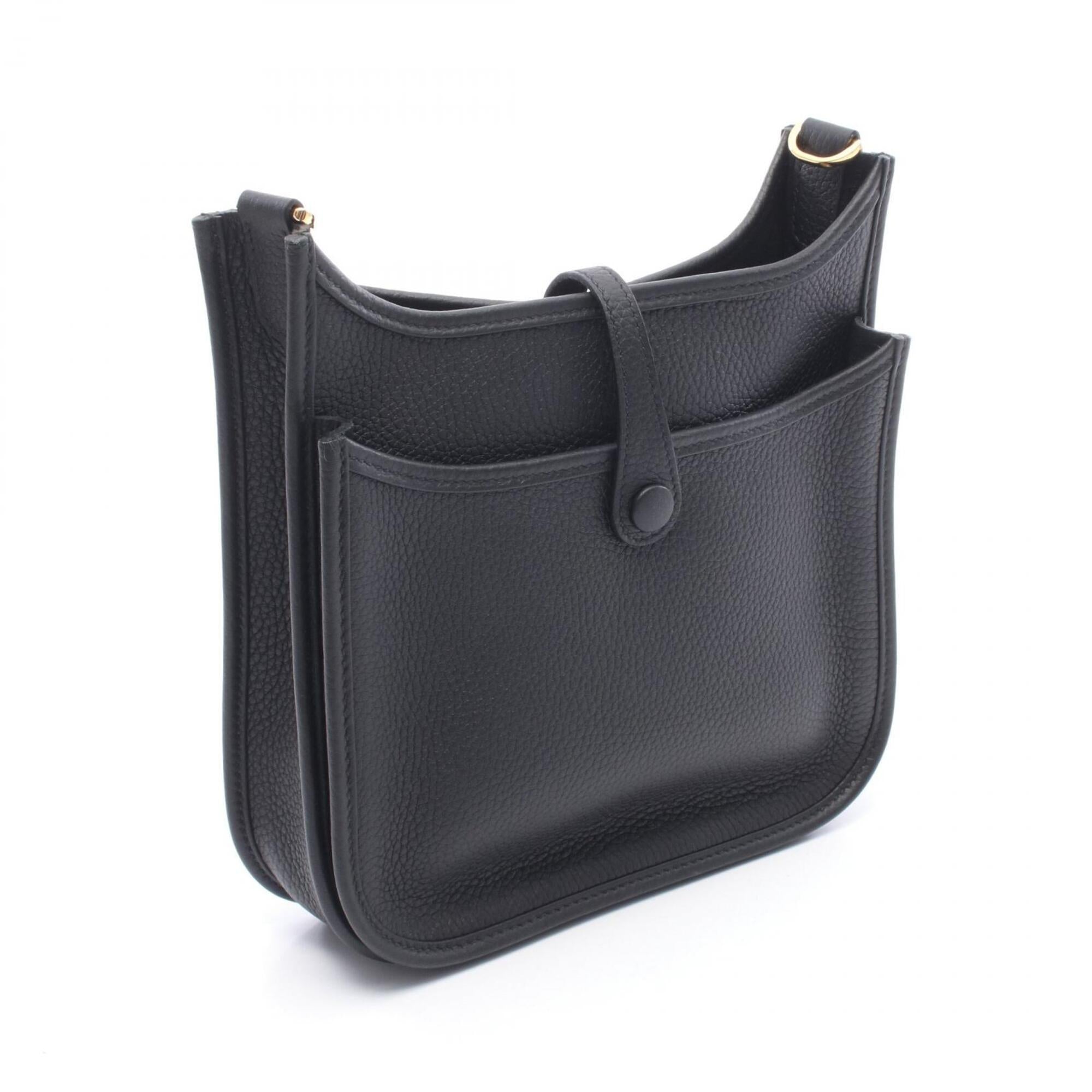 Hermes Black Taurillon Clemence Leather Handbag Shoulder Bag (Pre-Owned)