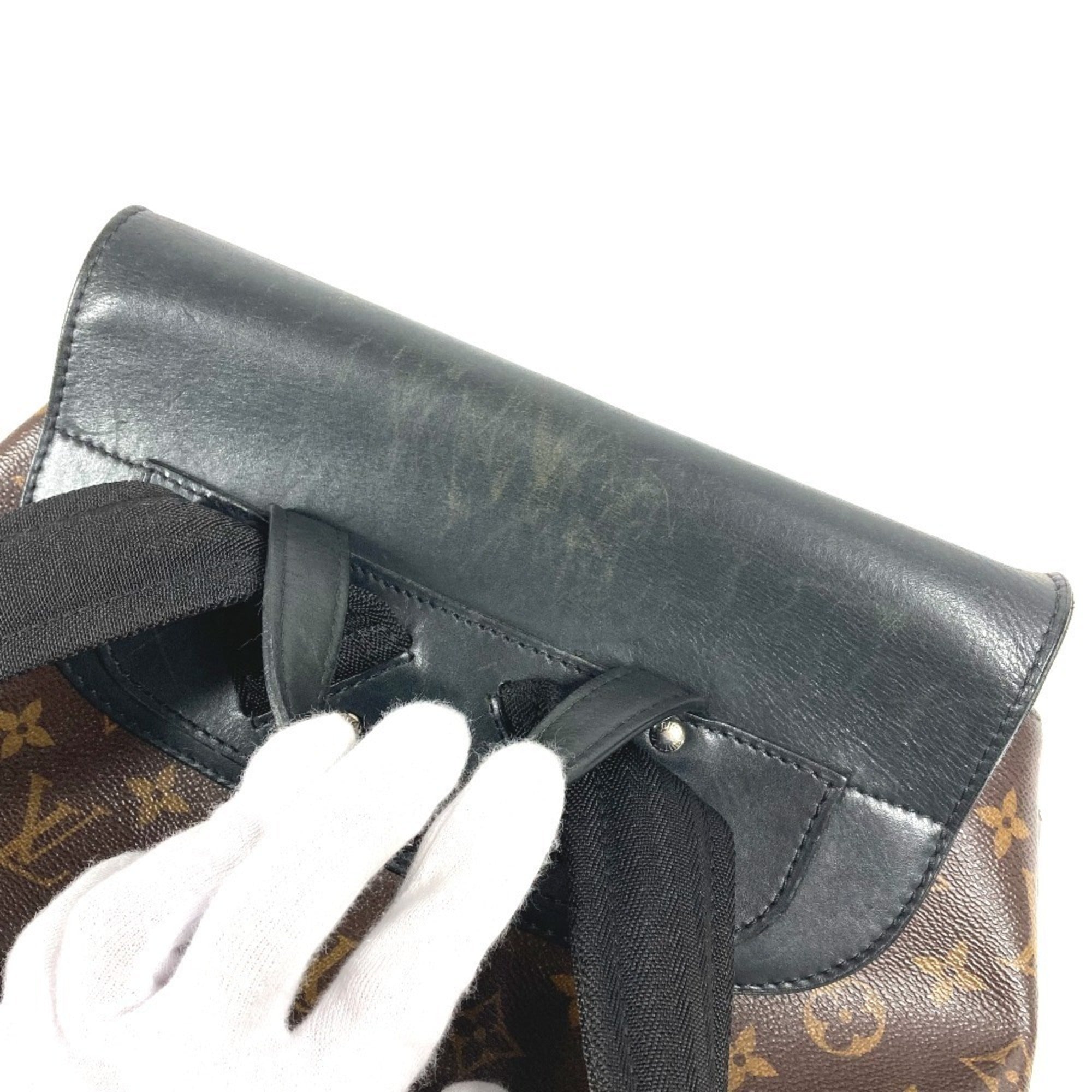 Louis Vuitton Black Brown Galle Monogram Backpack (Pre-Owned)