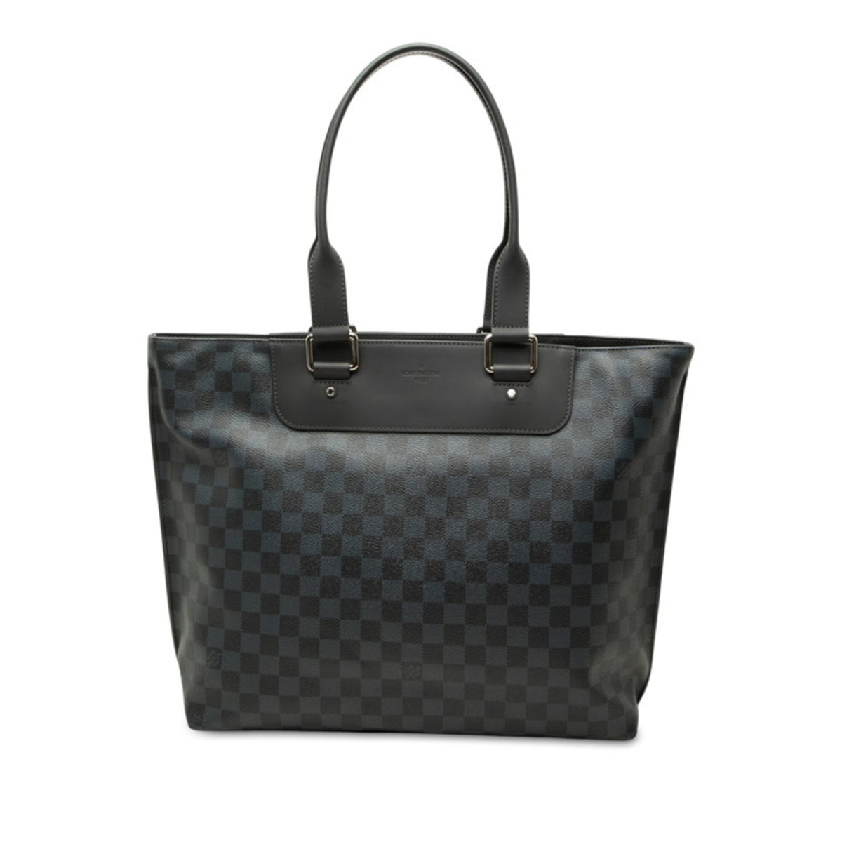 Louis Vuitton Navy Black Pvc Tote Bag (Pre-Owned)