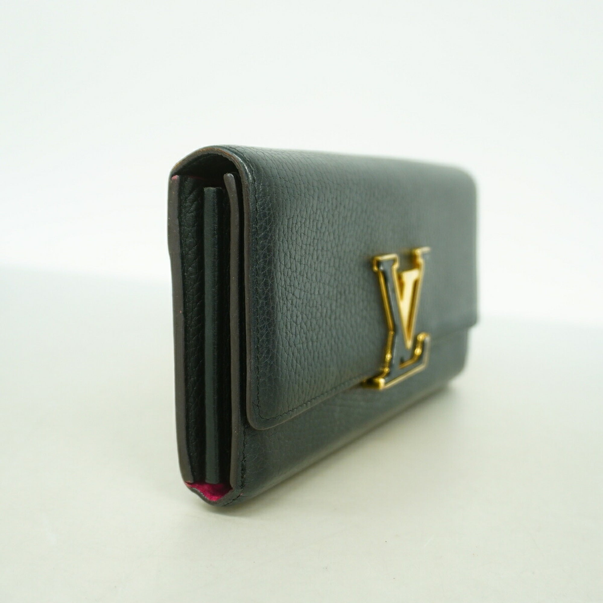 Louis Vuitton Noir Long Wallet (Bi-Fold) (Pre-Owned)