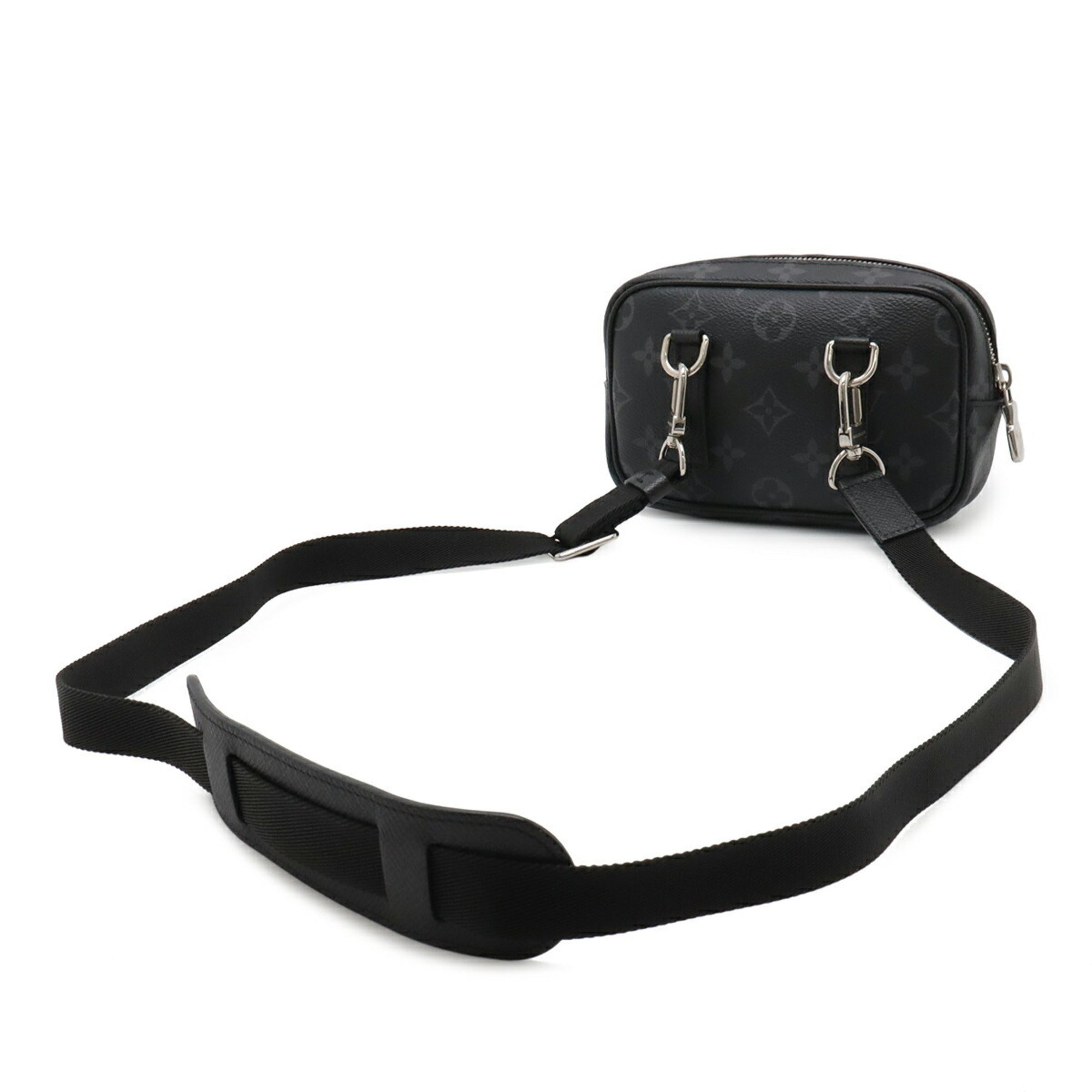 Louis Vuitton Black Gray Monogram Eclipse Canvas Pochette Pouch Shoulder Bag Sling Bag (Pre-Owned)