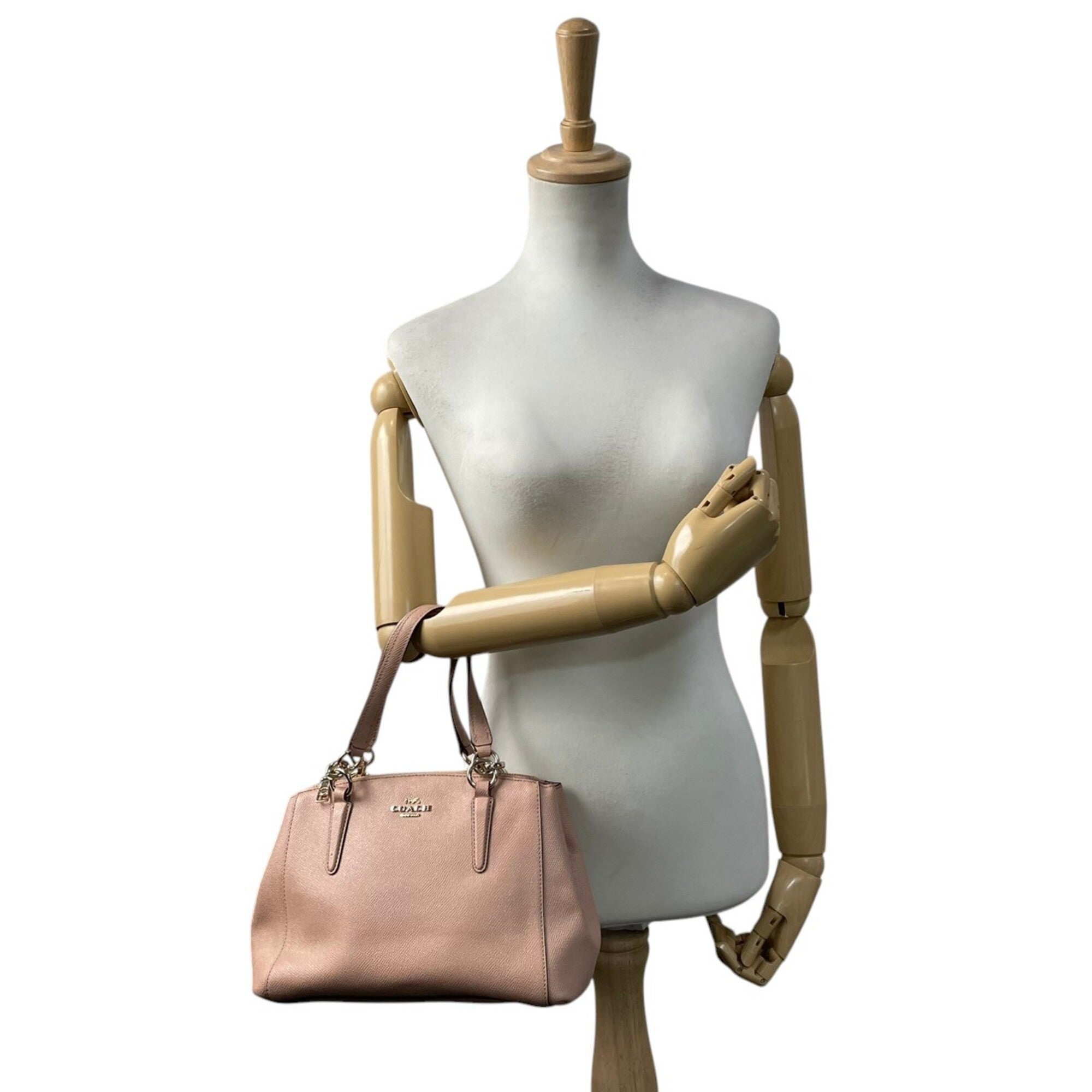 Coach Light Pink Leather Handbag Shoulder Bag (Pre-Owned)