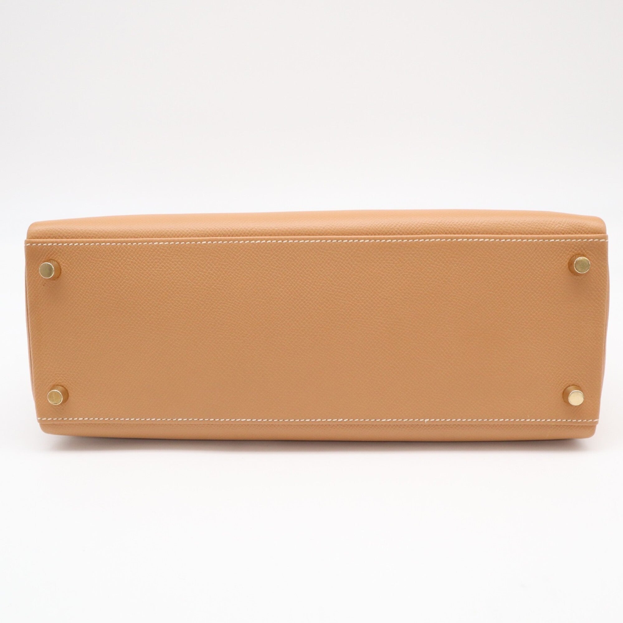 Hermes Kelly Brown Courchevel Leather Handbag (Pre-Owned)