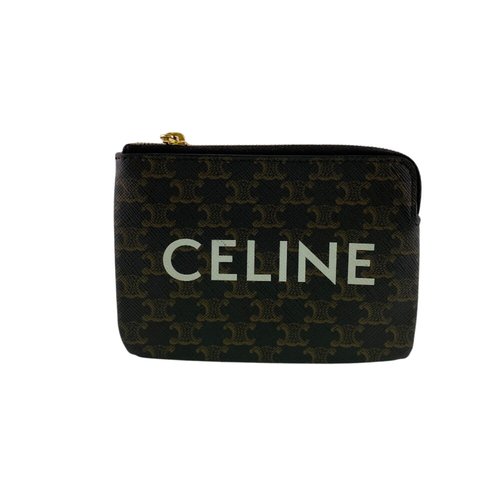 Celine Brown Pvc Coin Purse/Coin Case (Pre-Owned)