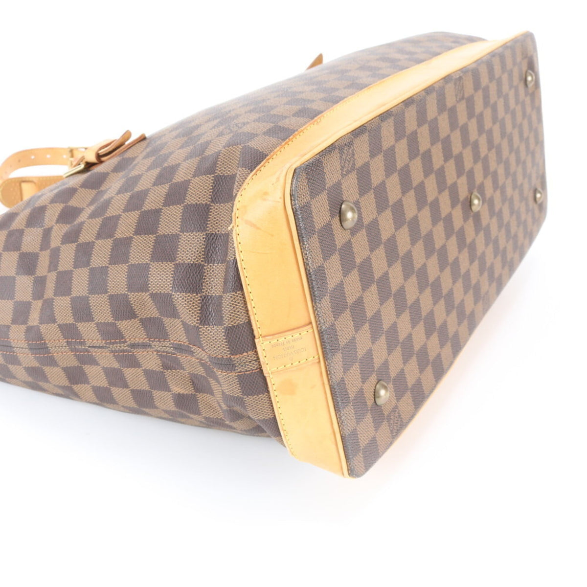 Louis Vuitton Brown Leather Coated Canvas Boston Bag Shoulder Bag (Pre-Owned)