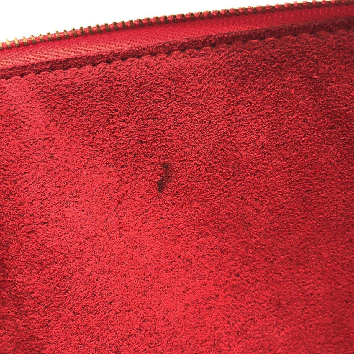 Louis Vuitton Red Color Leather Pochette Pouch (Pre-Owned)