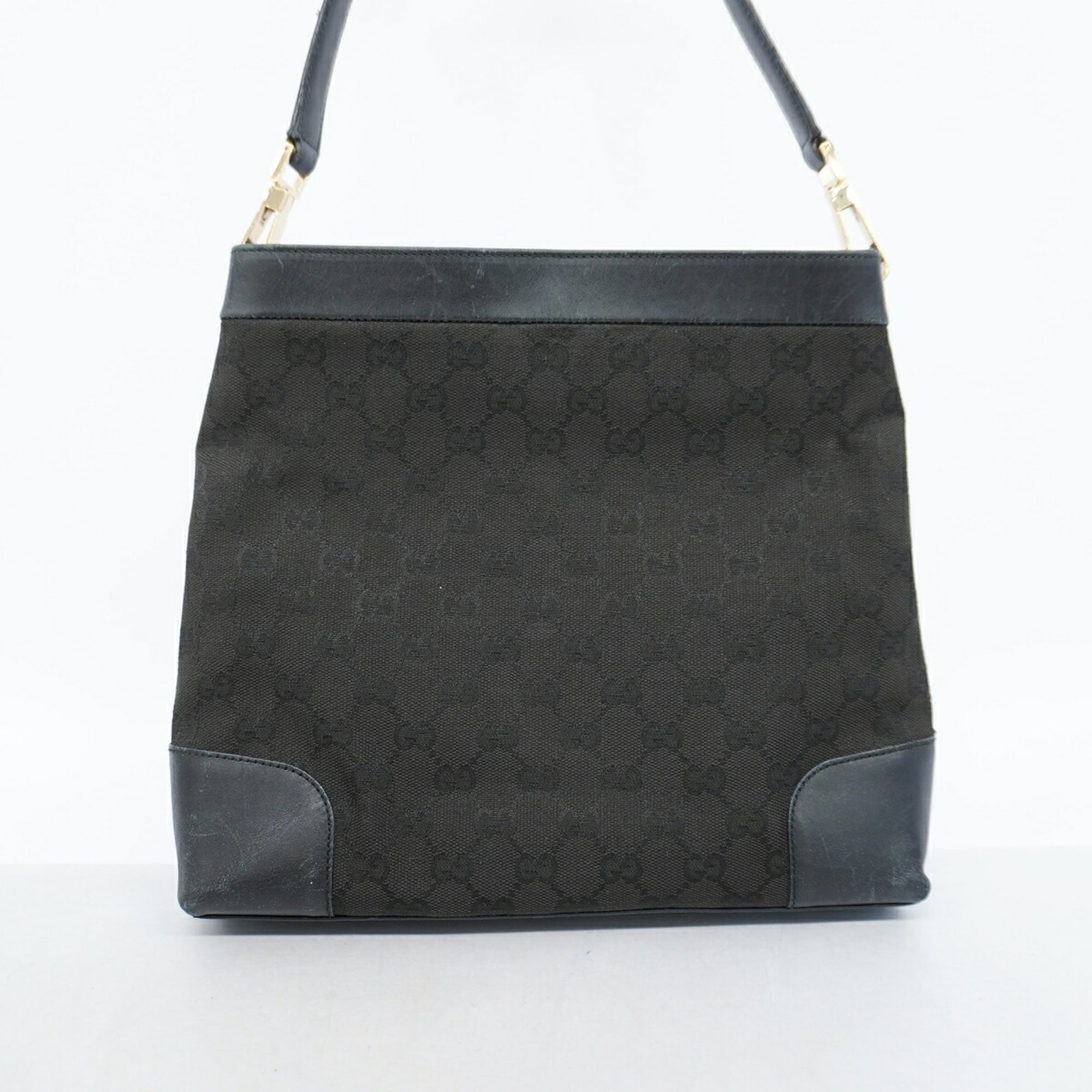Gucci Black Canvas Shoulder Bag (Pre-Owned)