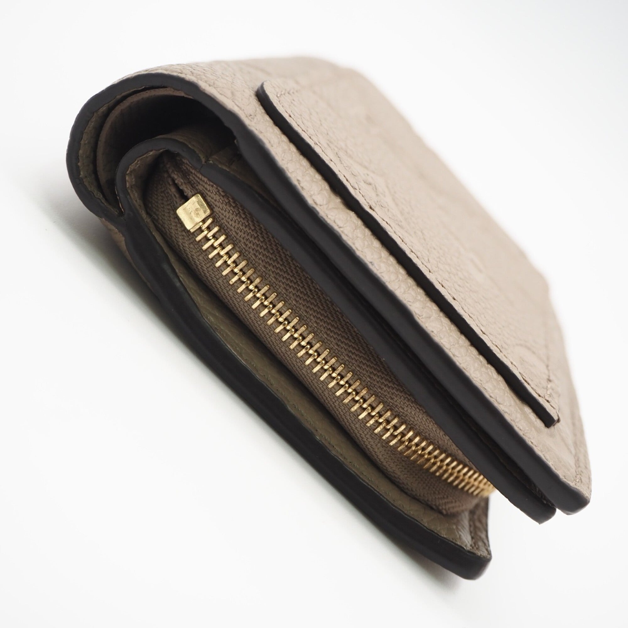 Louis Vuitton Empreinte Beige Leather Wallet (Bi-Fold) (Pre-Owned)