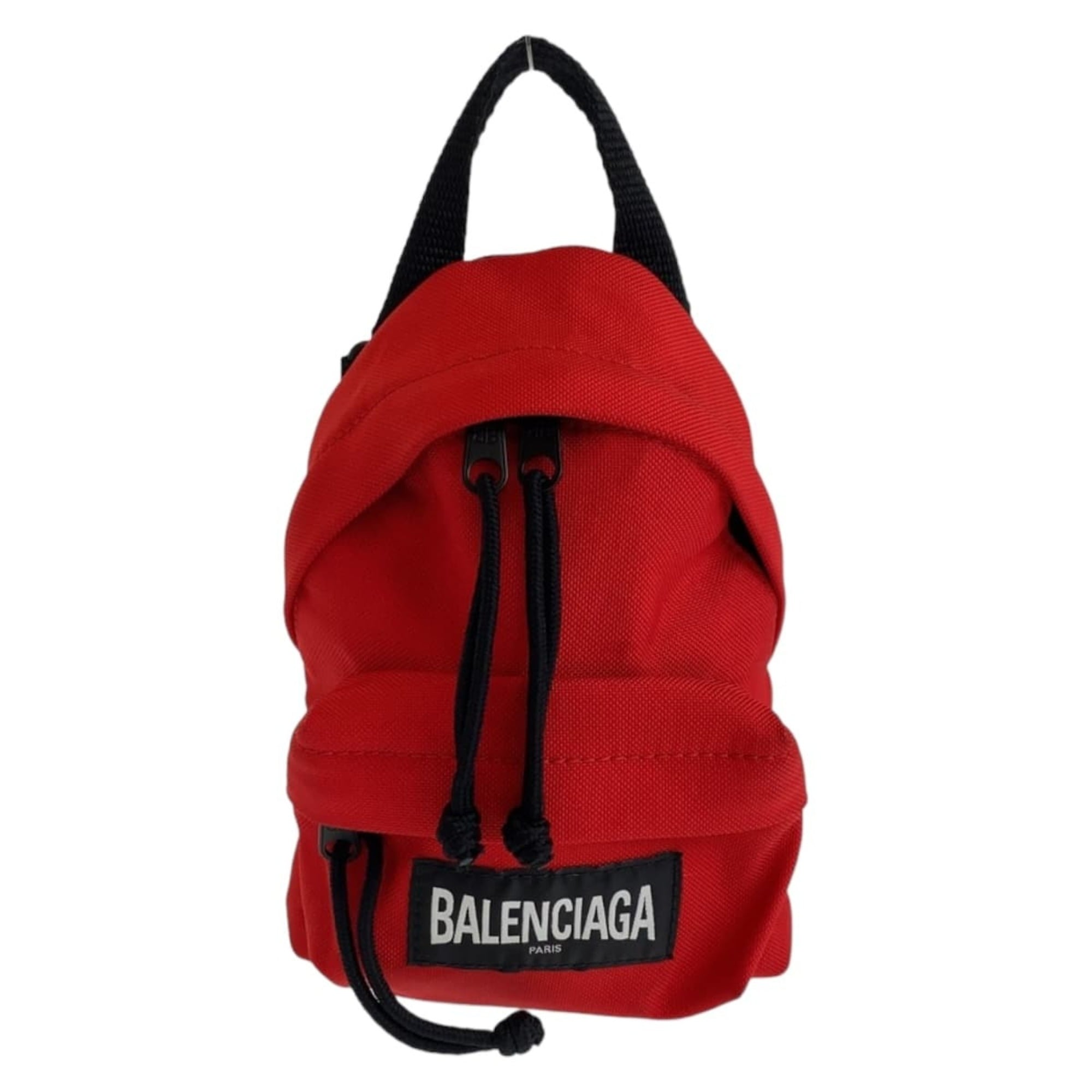 Balenciaga Black Red Color Nylon Pochette Shoulder Bag (Pre-Owned)