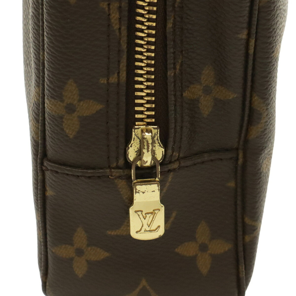 Louis Vuitton Brown Monogram Canvas Clutch Bag Pouch (Pre-Owned)