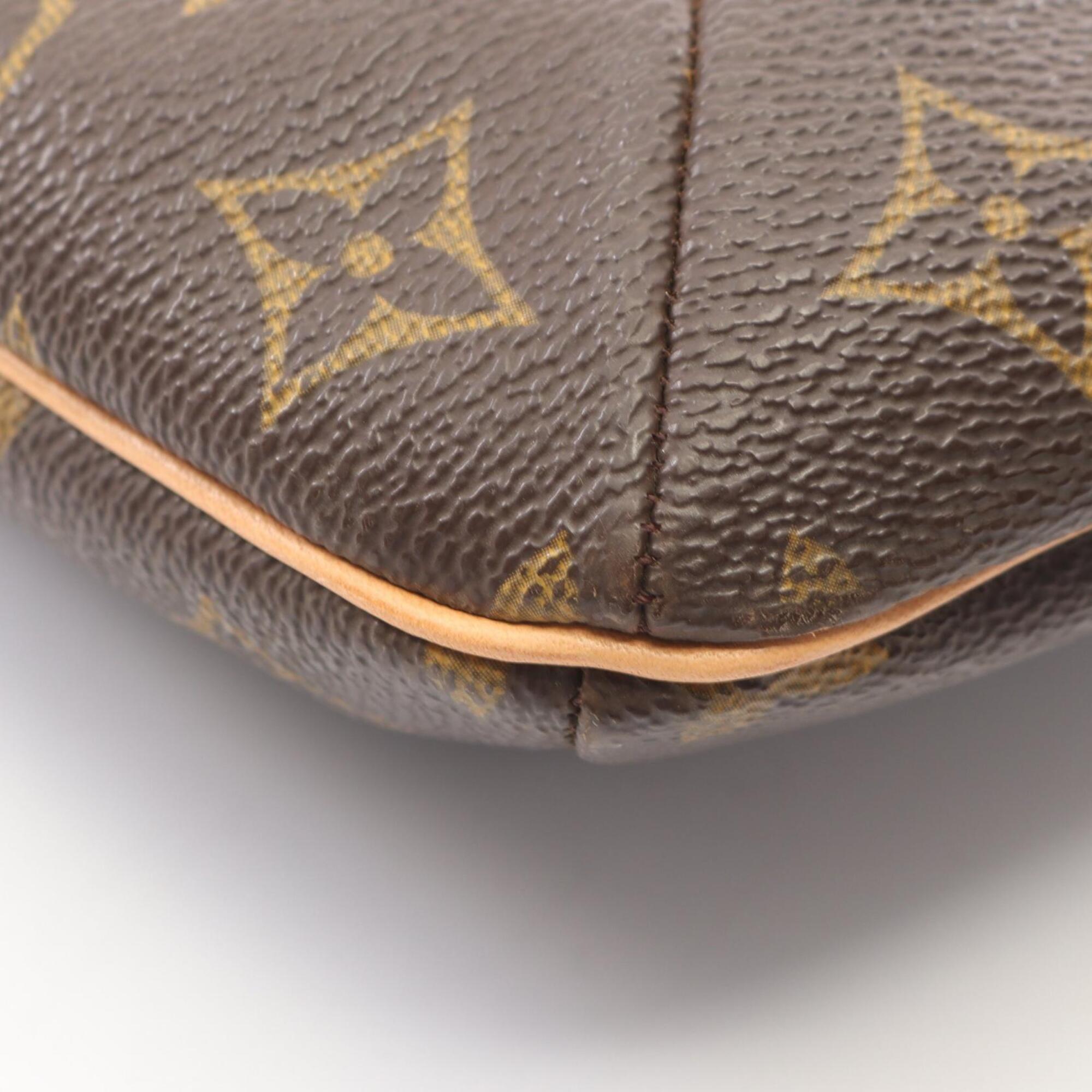 Louis Vuitton Brown Monogram Leather Handbag Shoulder Bag (Pre-Owned)