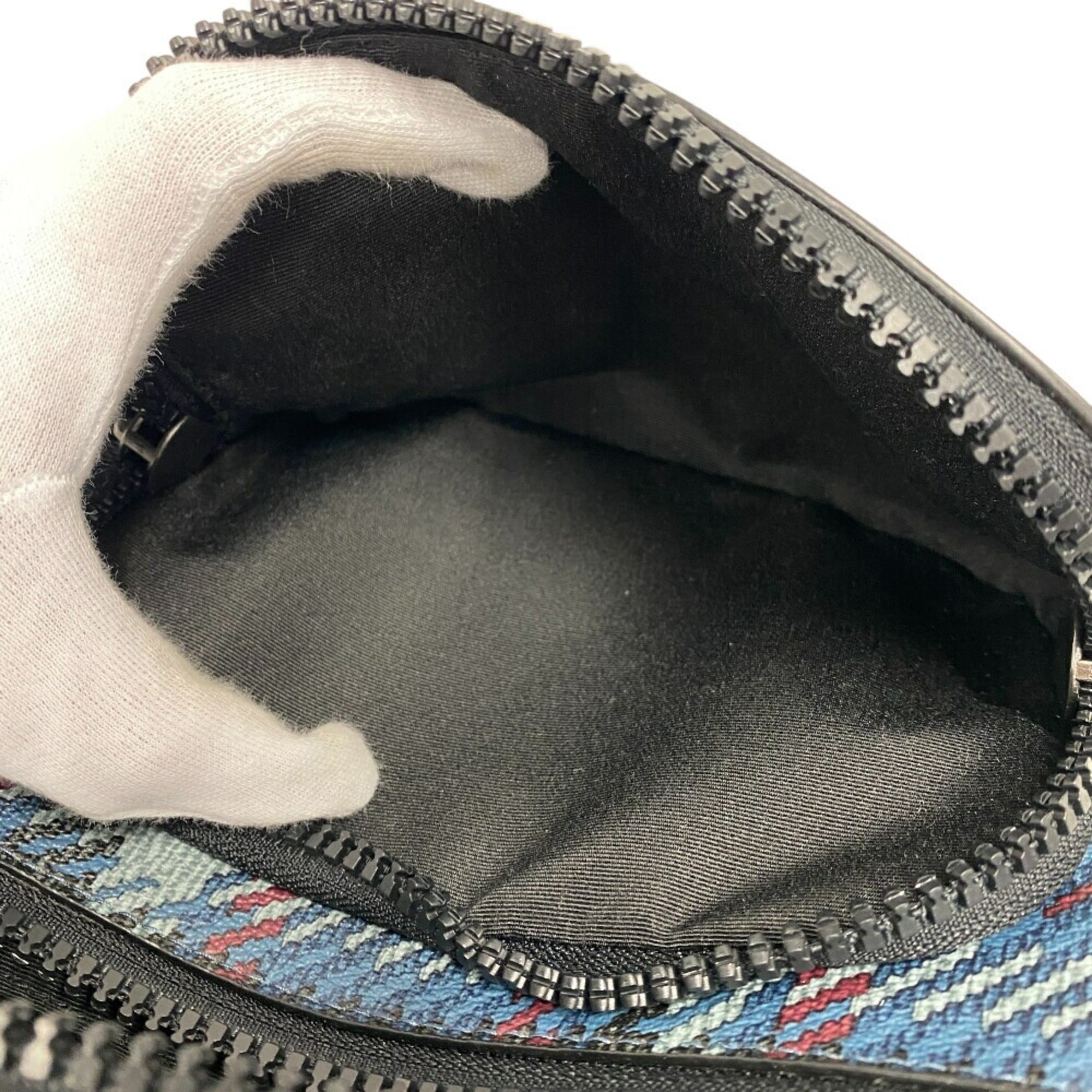 Coach Blue Leather Fanny Pack Pouch Sling Bag (Pre-Owned)