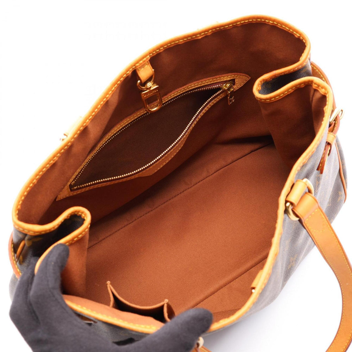 Louis Vuitton Brown Monogram Coated Canvas Leather Handbag Shoulder Bag (Pre-Owned)