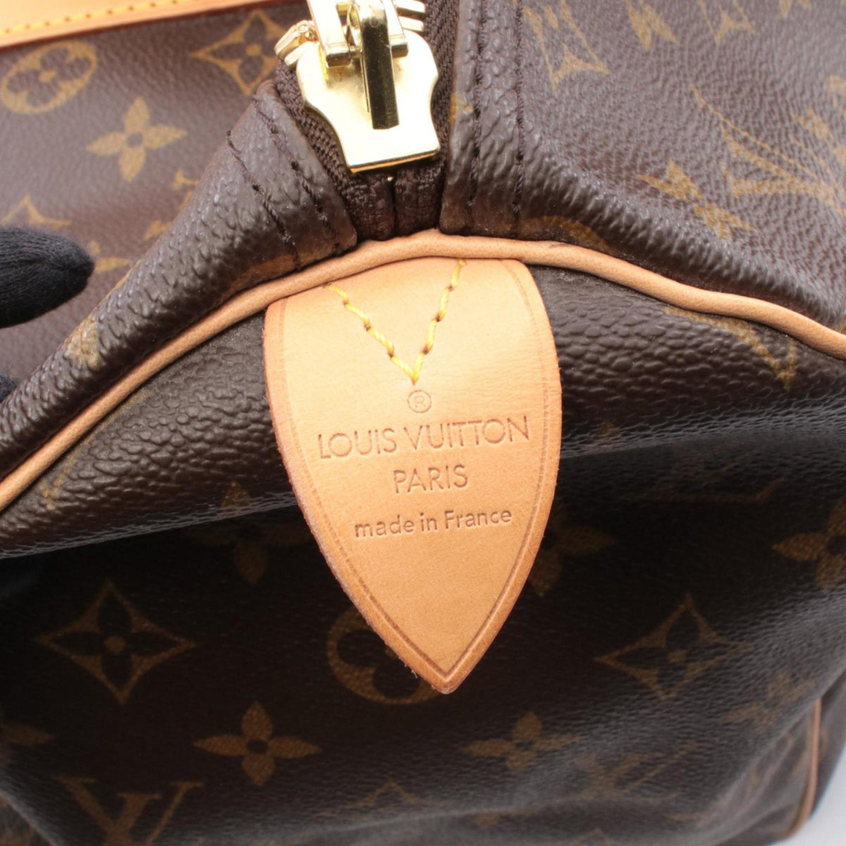 Louis Vuitton Brown Coated Canvas Leather Boston Bag Handbag (Pre-Owned)