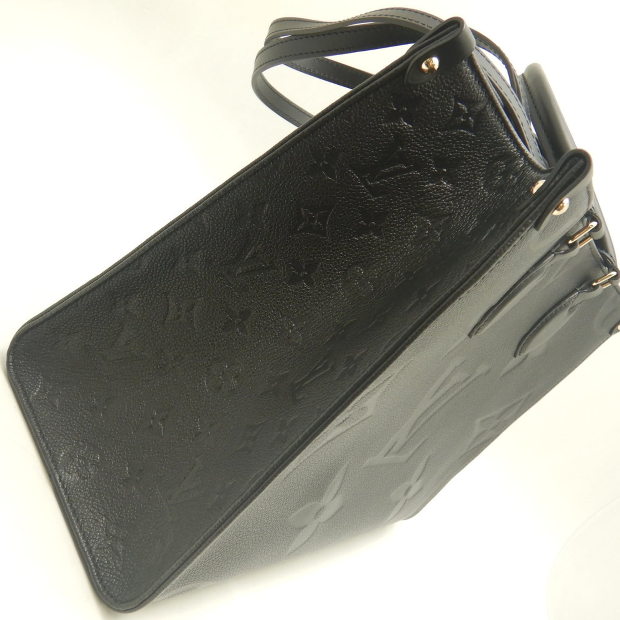 Louis Vuitton Noir Leather Tote Bag (Pre-Owned)
