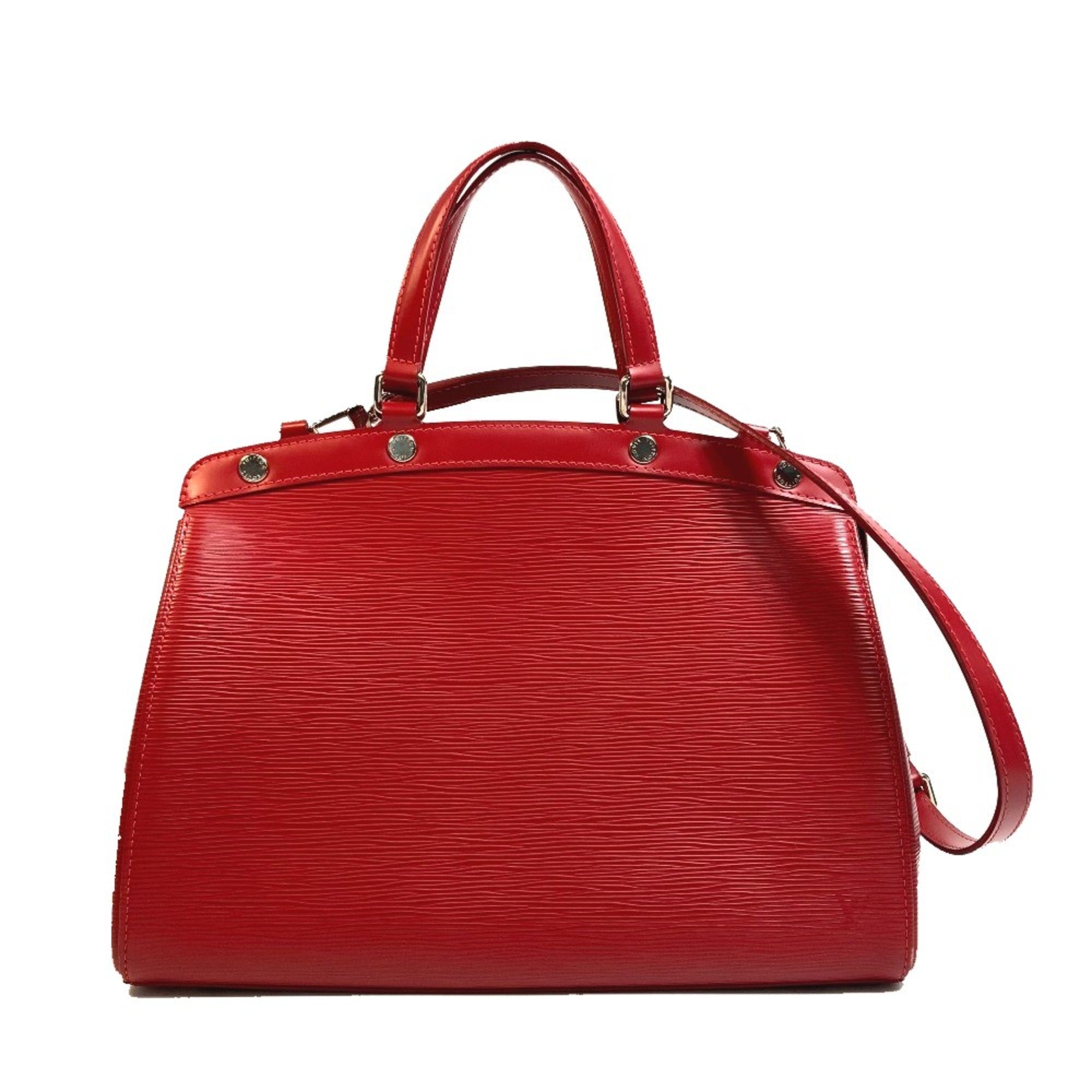 Louis Vuitton Red Leather Handbag (Pre-Owned)