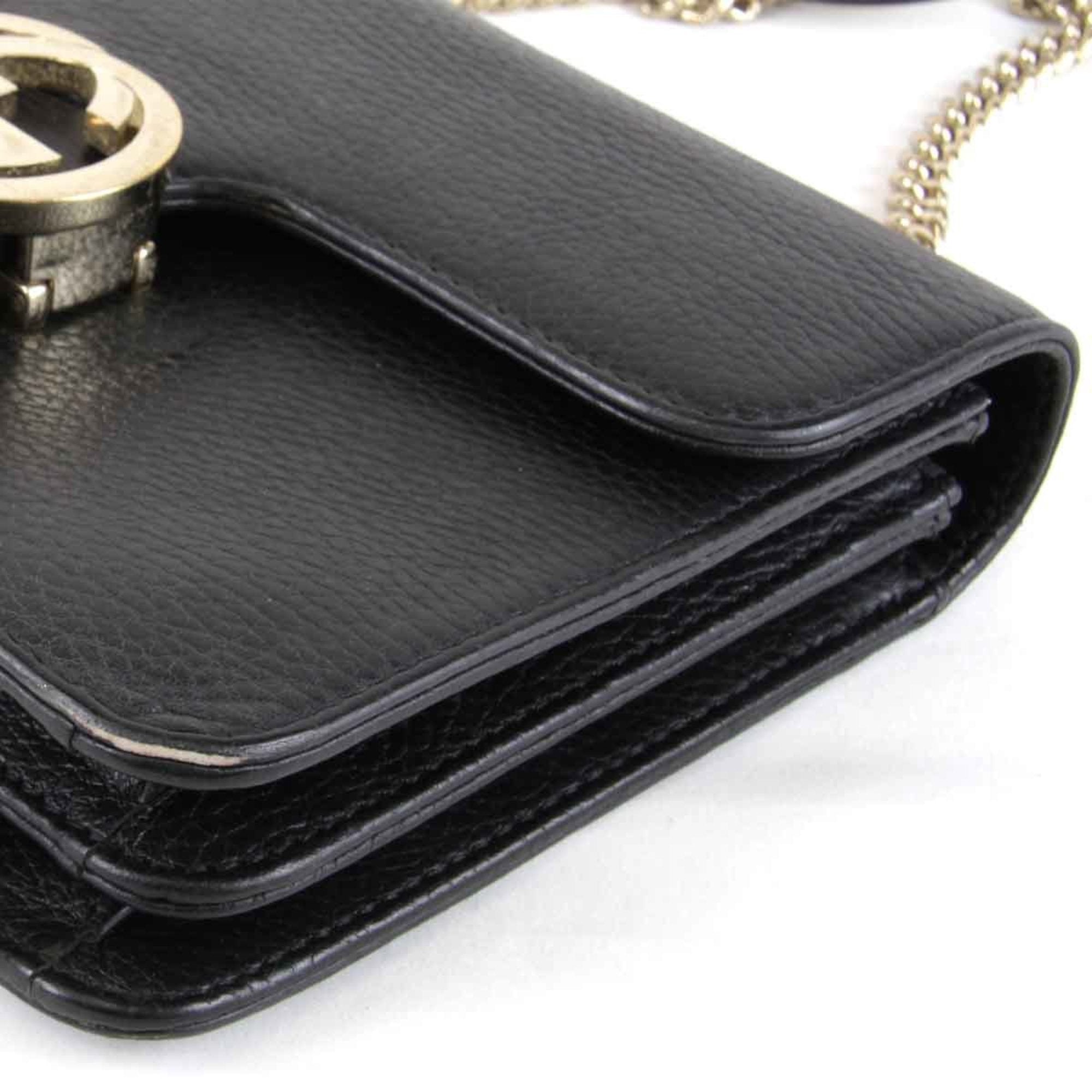 Gucci Black Leather Shoulder Bag (Pre-Owned)