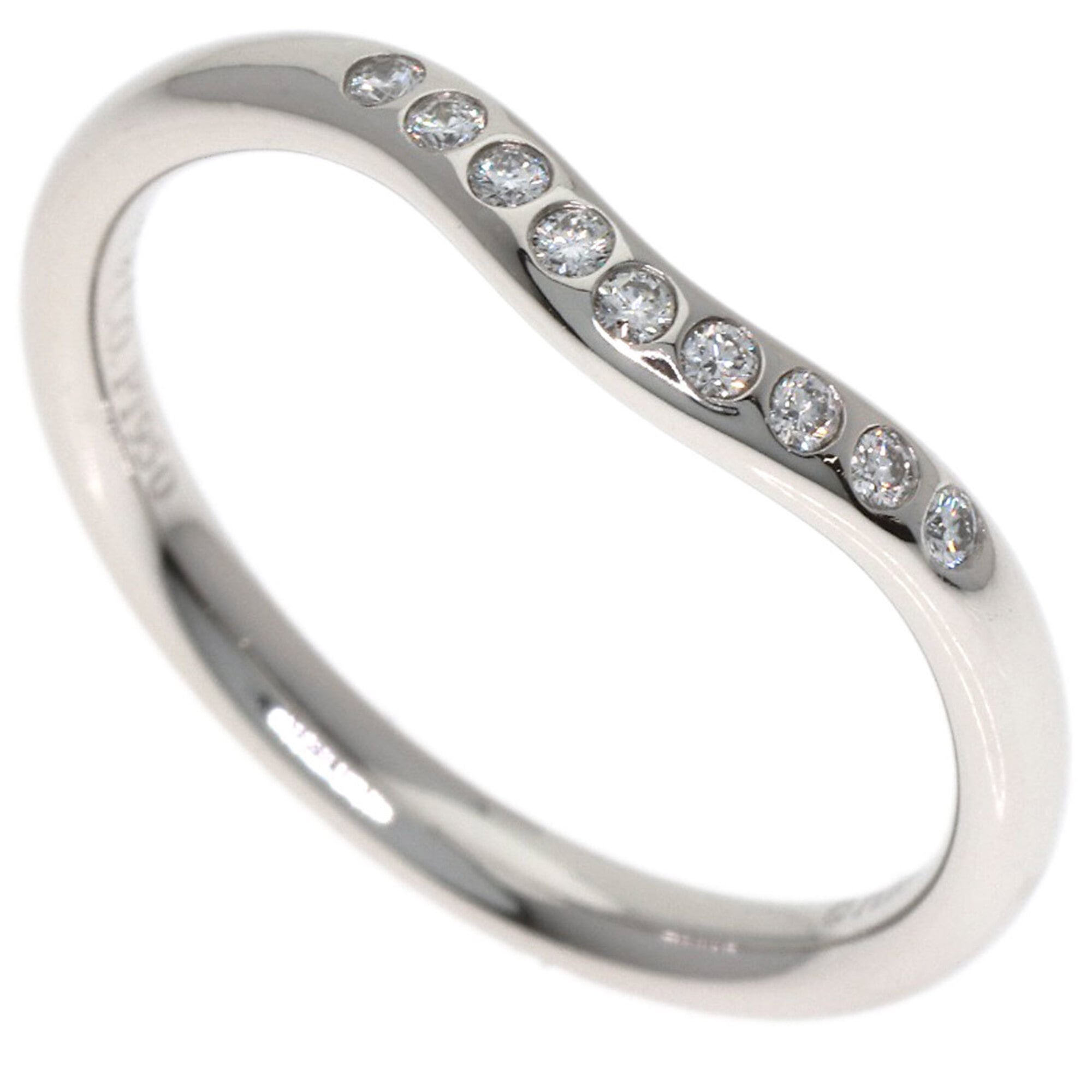 Tiffany Platinum Platinum 950 Band Ring (Pre-Owned)