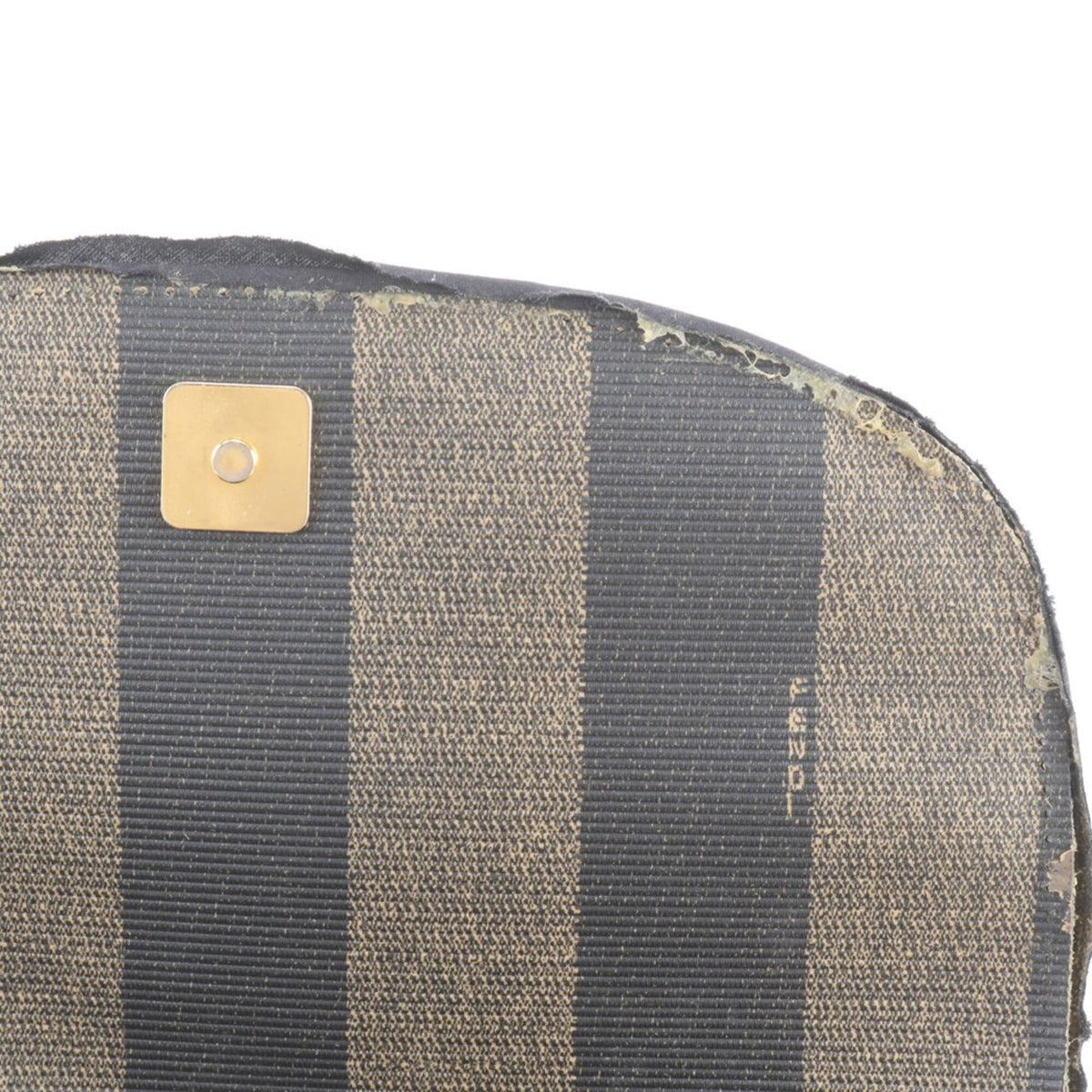 Fendi Black Brown Leather Coated Canvas Handbag Shoulder Bag Tote Bag (Pre-Owned)