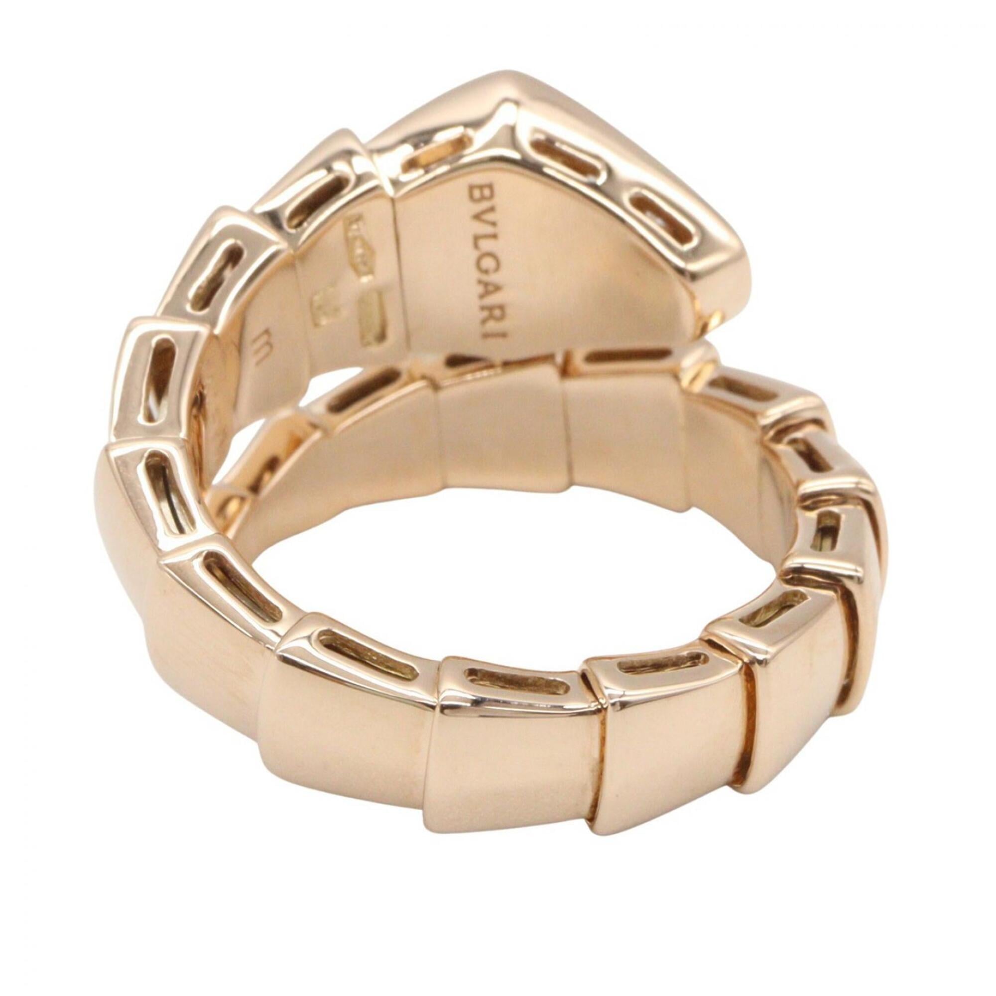Bvlgari Gold Clear Pink Gold (18K) Band Ring (Pre-Owned)