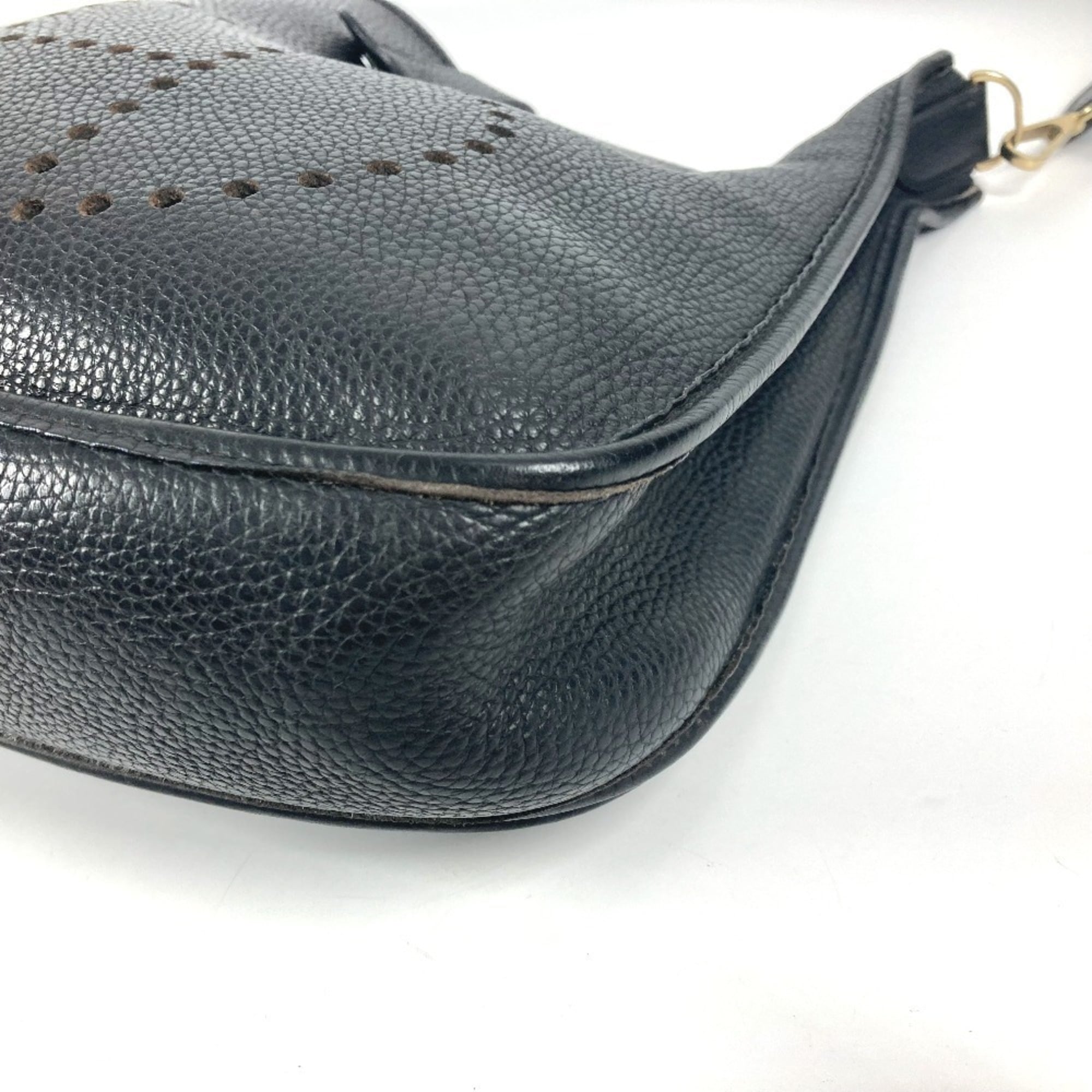 Hermes Black Taurillon Clemence Leather Shoulder Bag (Pre-Owned)
