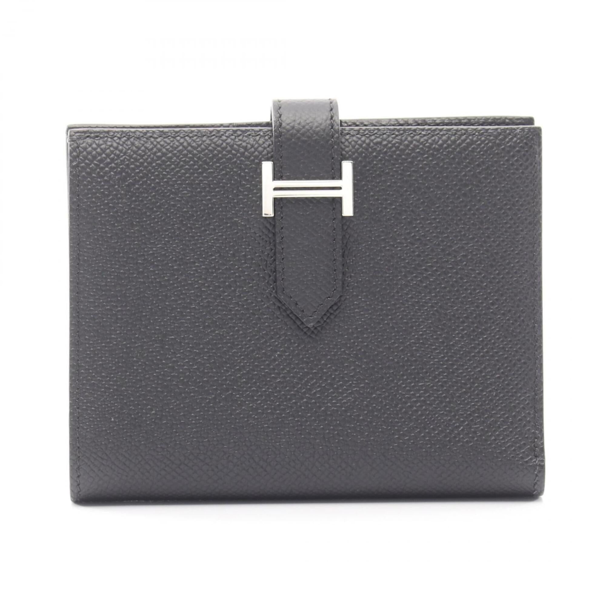Hermes Black Epsom Leather Leather Wallet (Bi-Fold) (Pre-Owned)