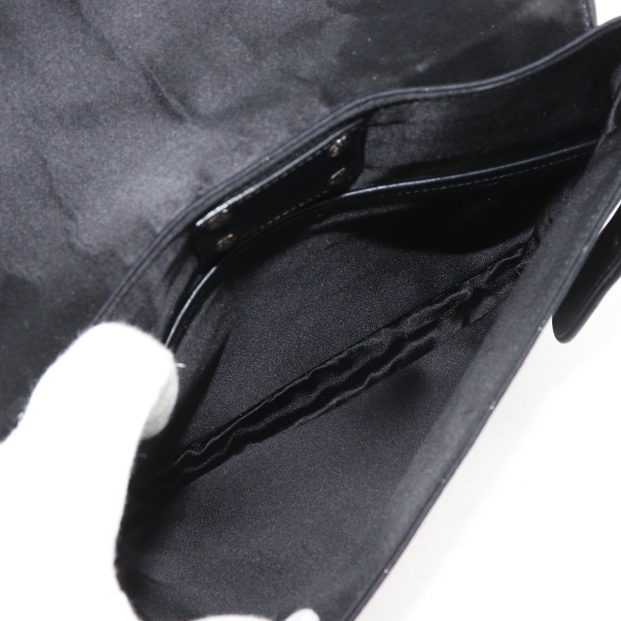 Louis Vuitton Black Monogram Satin Monogram Vernis Leather Shoulder Bag (Pre-Owned)